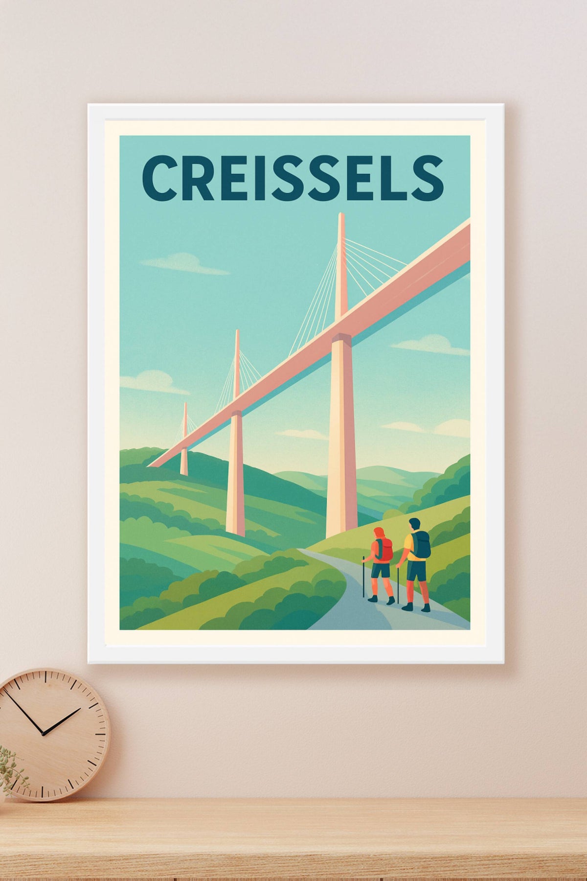 Affiche de Creissels - Le Pont Magnifique sur les Collines Verdoyantes