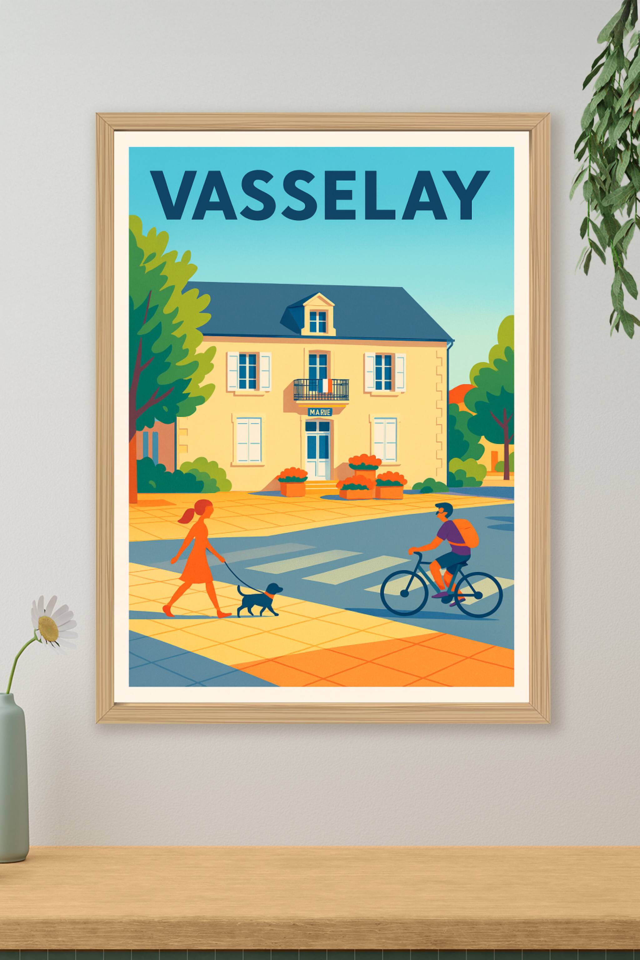 Affiche de Vasselay - Charme et sérénité d’une petite ville française