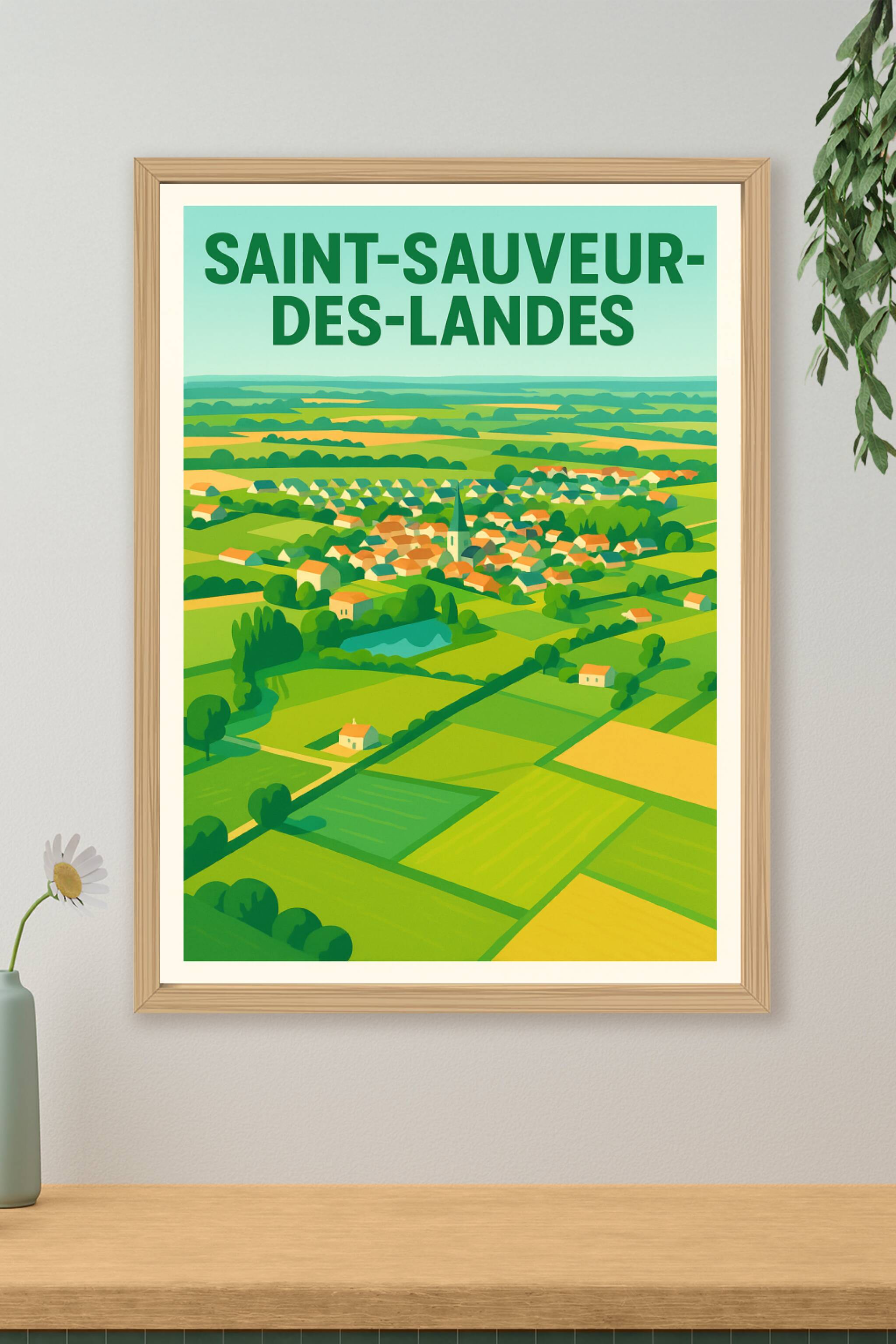 Affiche de Saint-Sauveur-des-Landes - Charme et sérénité de la campagne bretonne