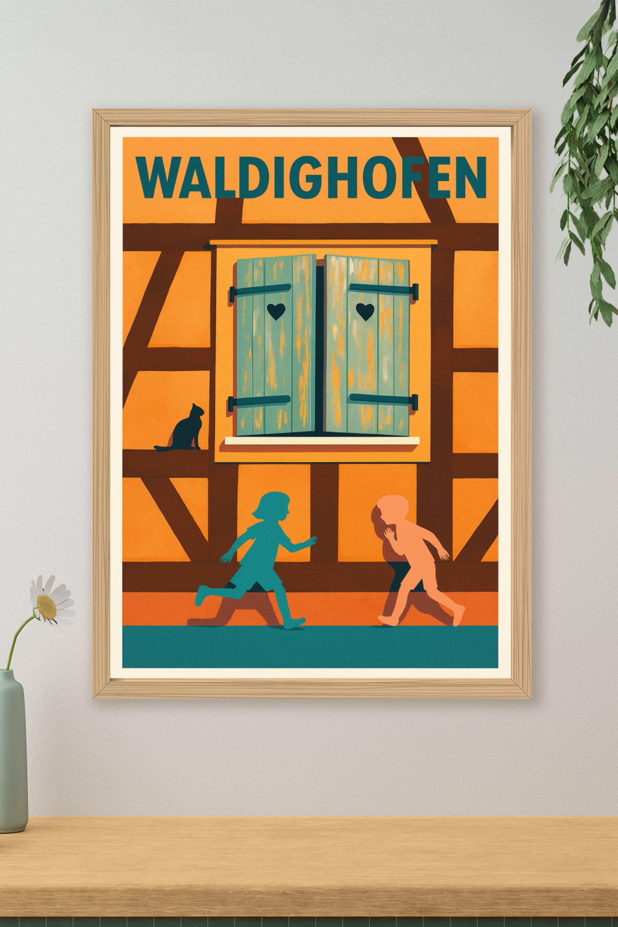Affiche de Waldighofen - Charme et simplicité d'une fenêtre alsacienne