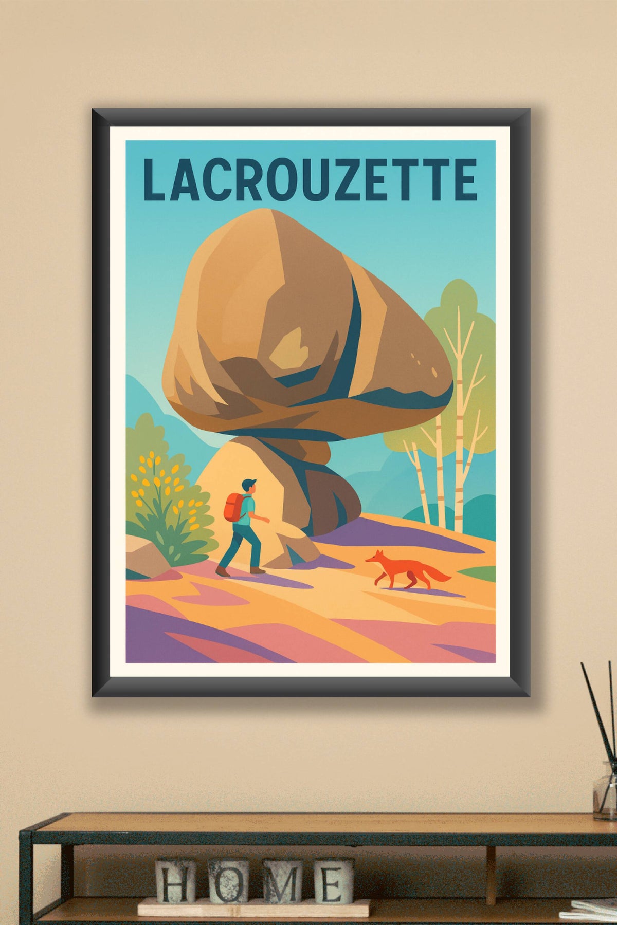 Affiche de Lacrouzette - Nature et aventure au cœur des rochers mystiques