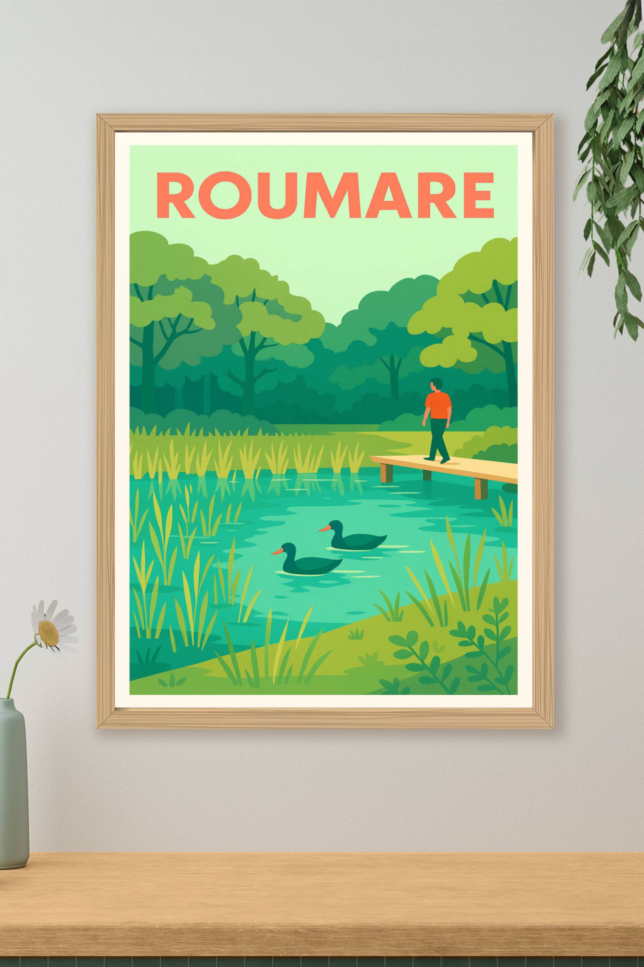Affiche de Roumare - Évasion nature au bord de l'étang