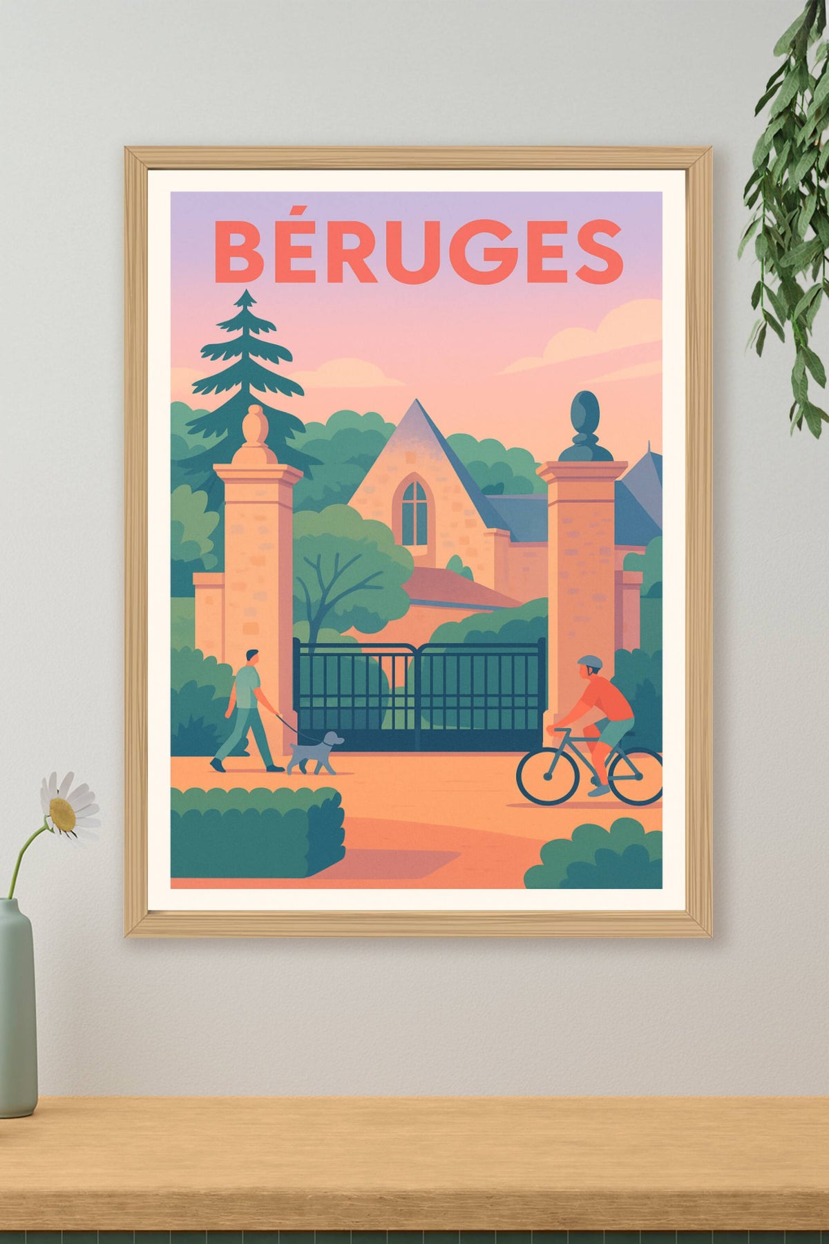Affiche de Béruges - L'élégance paisible au cœur de la nature
