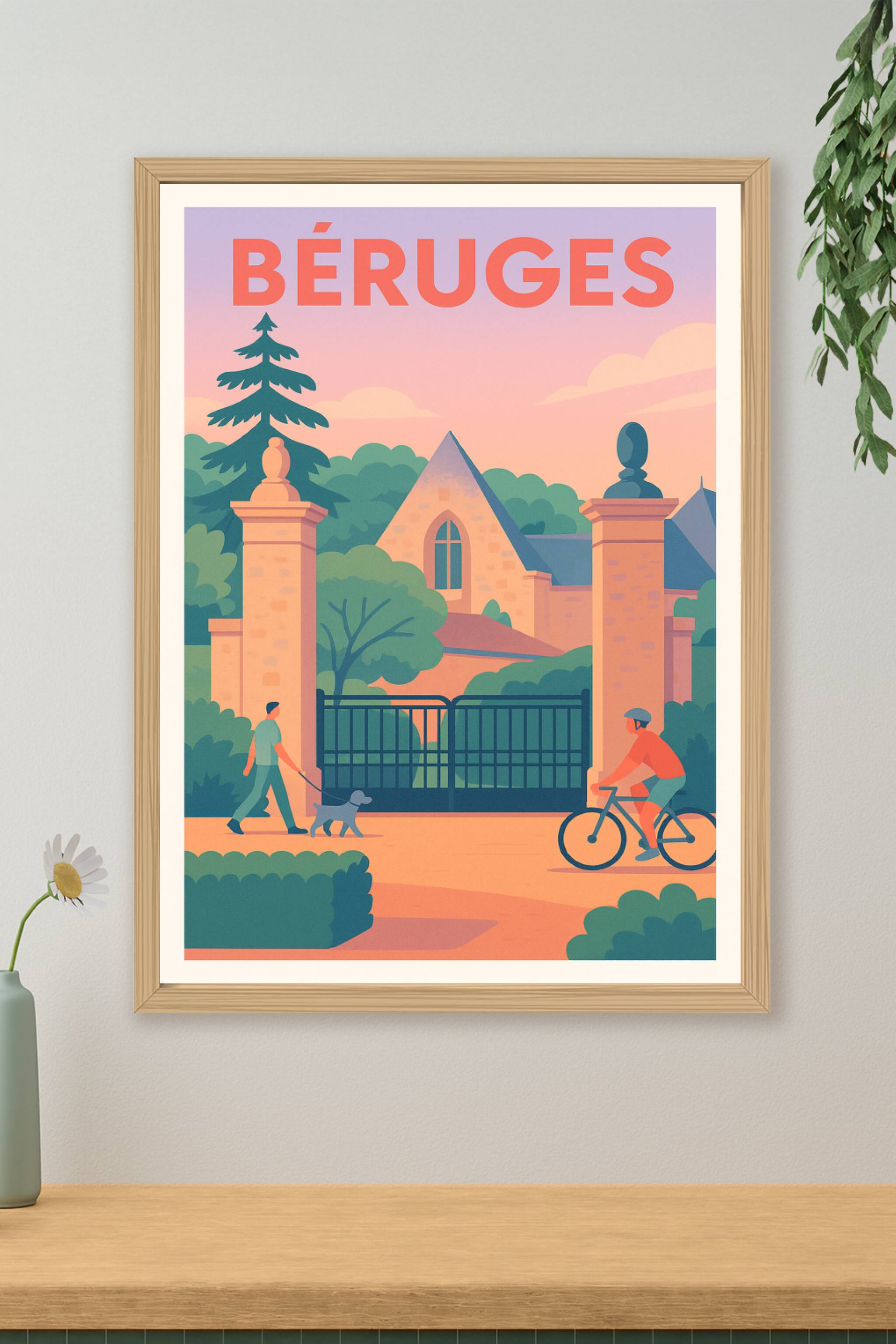 Affiche de Béruges - L'élégance paisible au cœur de la nature