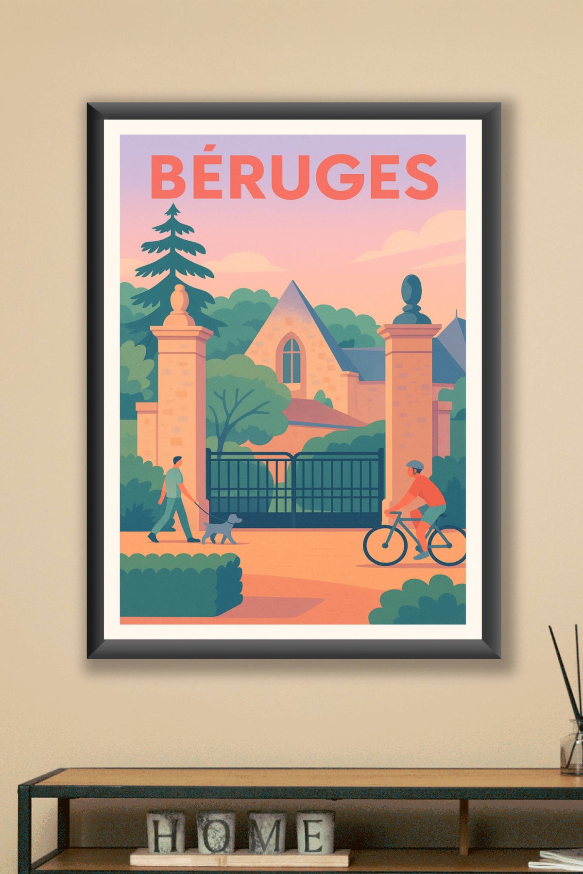 Affiche de Béruges - L'élégance paisible au cœur de la nature