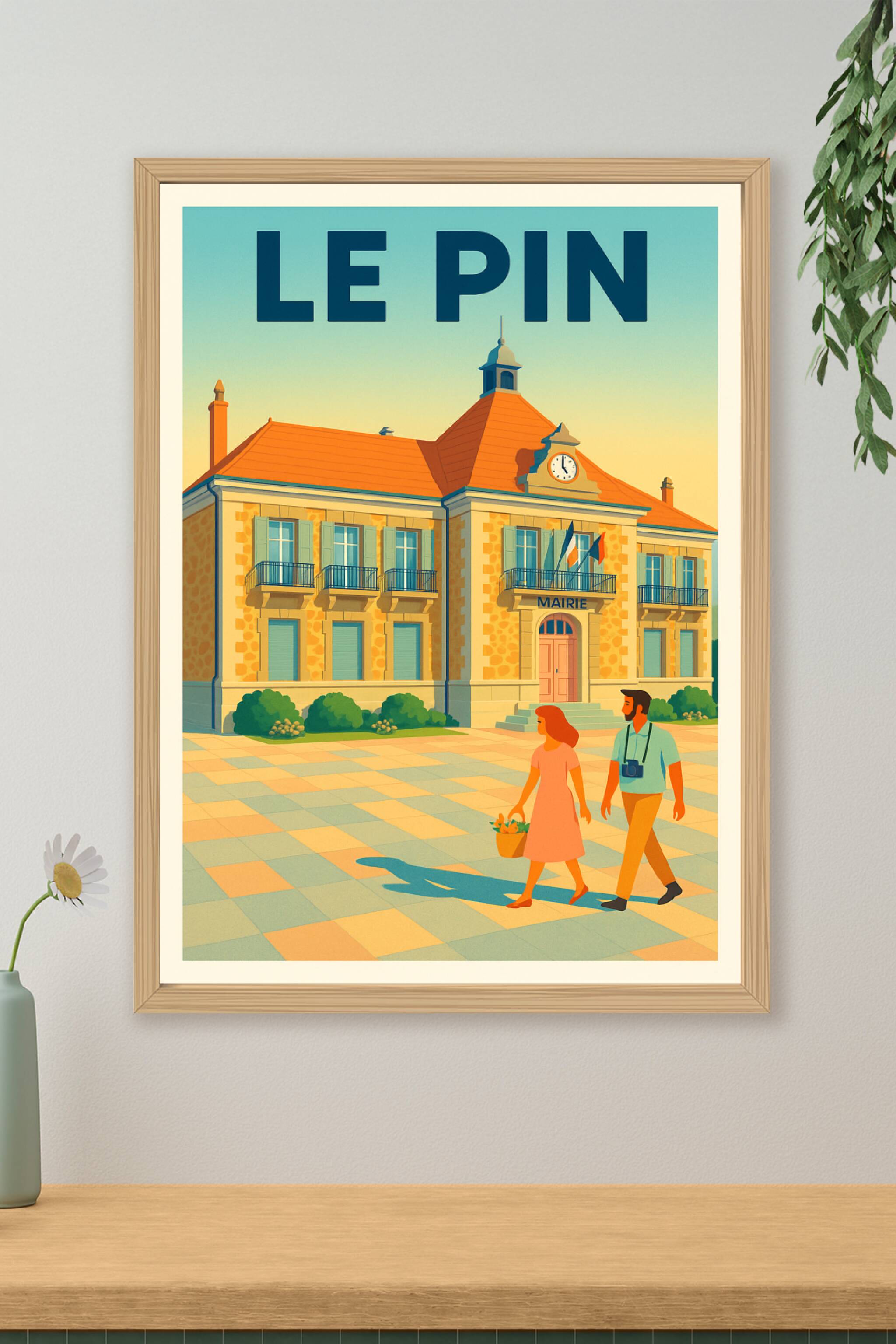 Affiche de Le Pin - Charme intemporel de la mairie