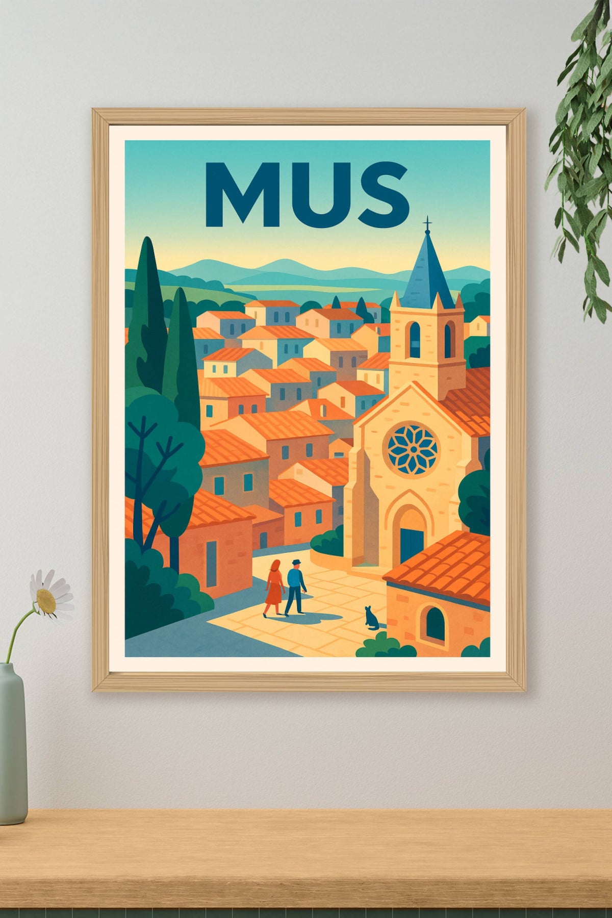 Affiche de Mus - Charme authentique d'un village ensoleillé
