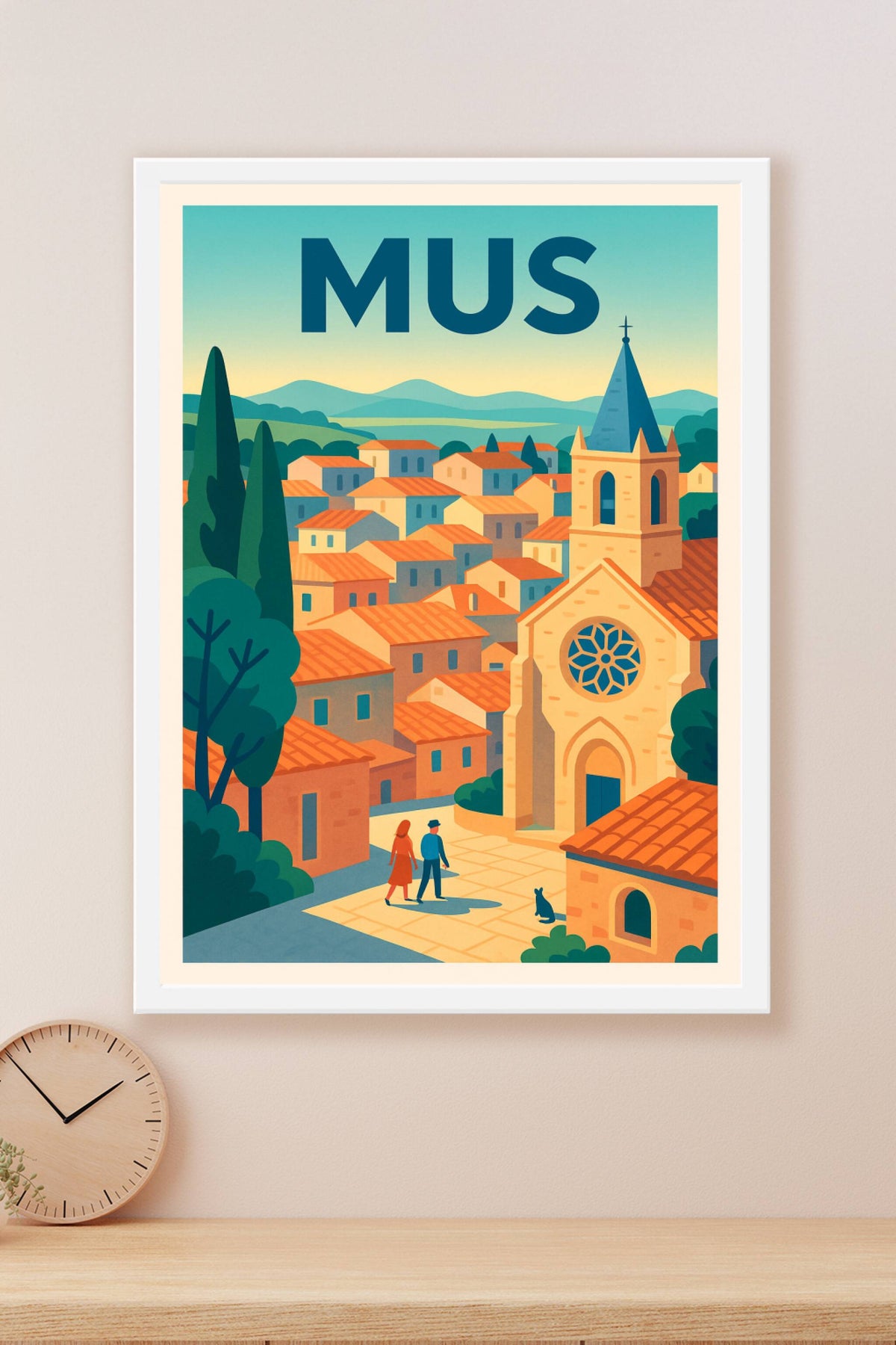 Affiche de Mus - Charme authentique d'un village ensoleillé