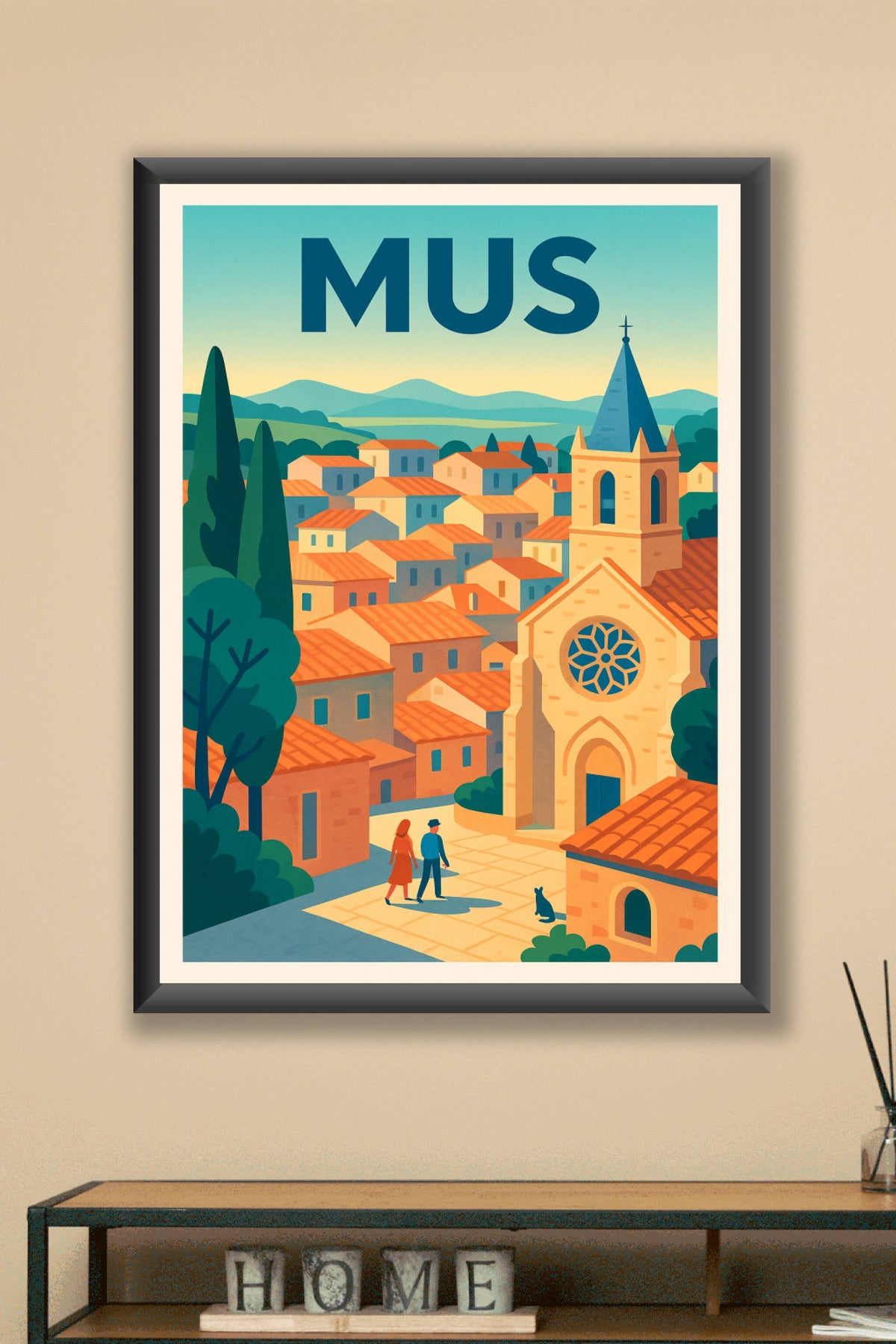 Affiche de Mus - Charme authentique d'un village ensoleillé