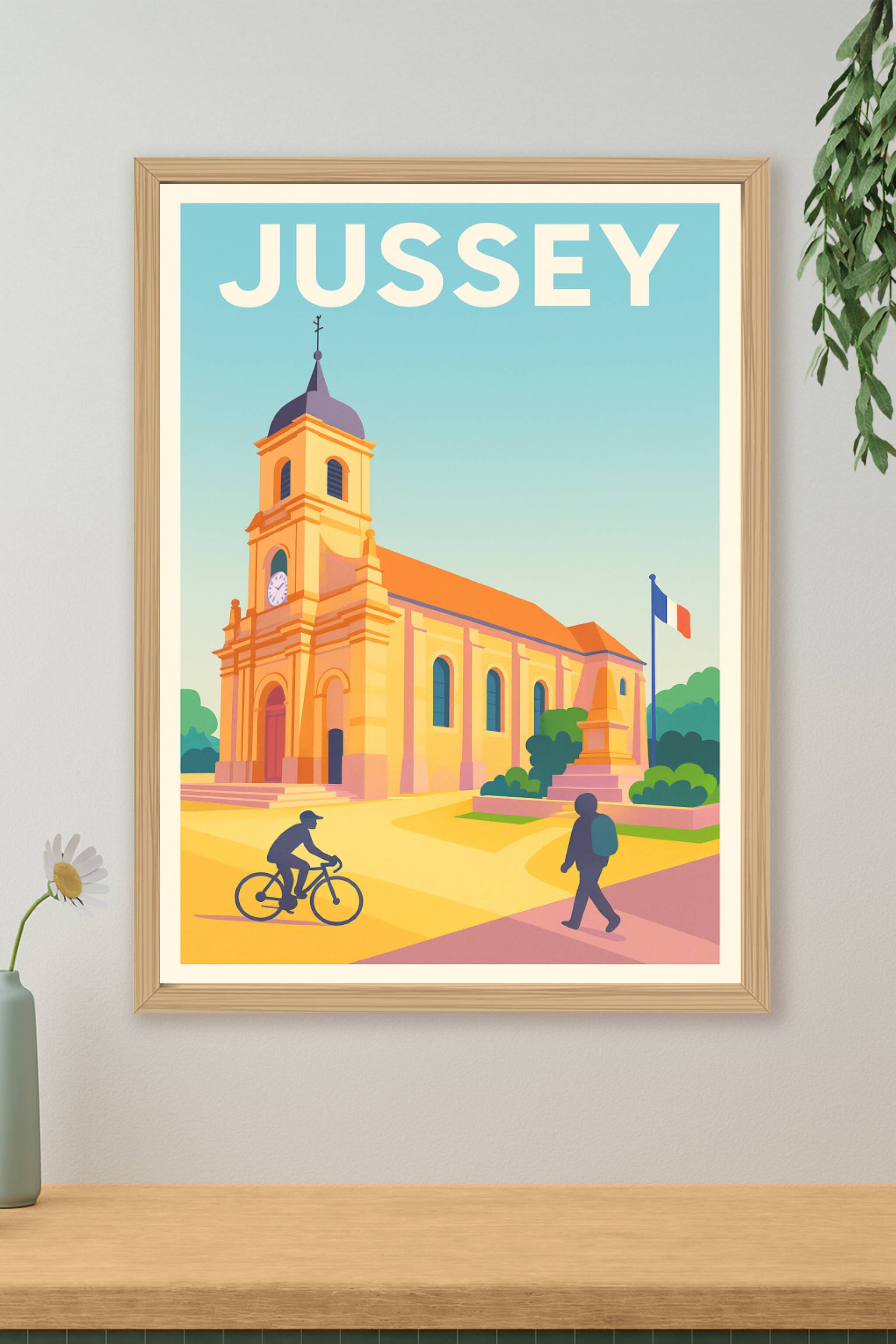 Affiche de Jussey - Charme architectural et vie paisible