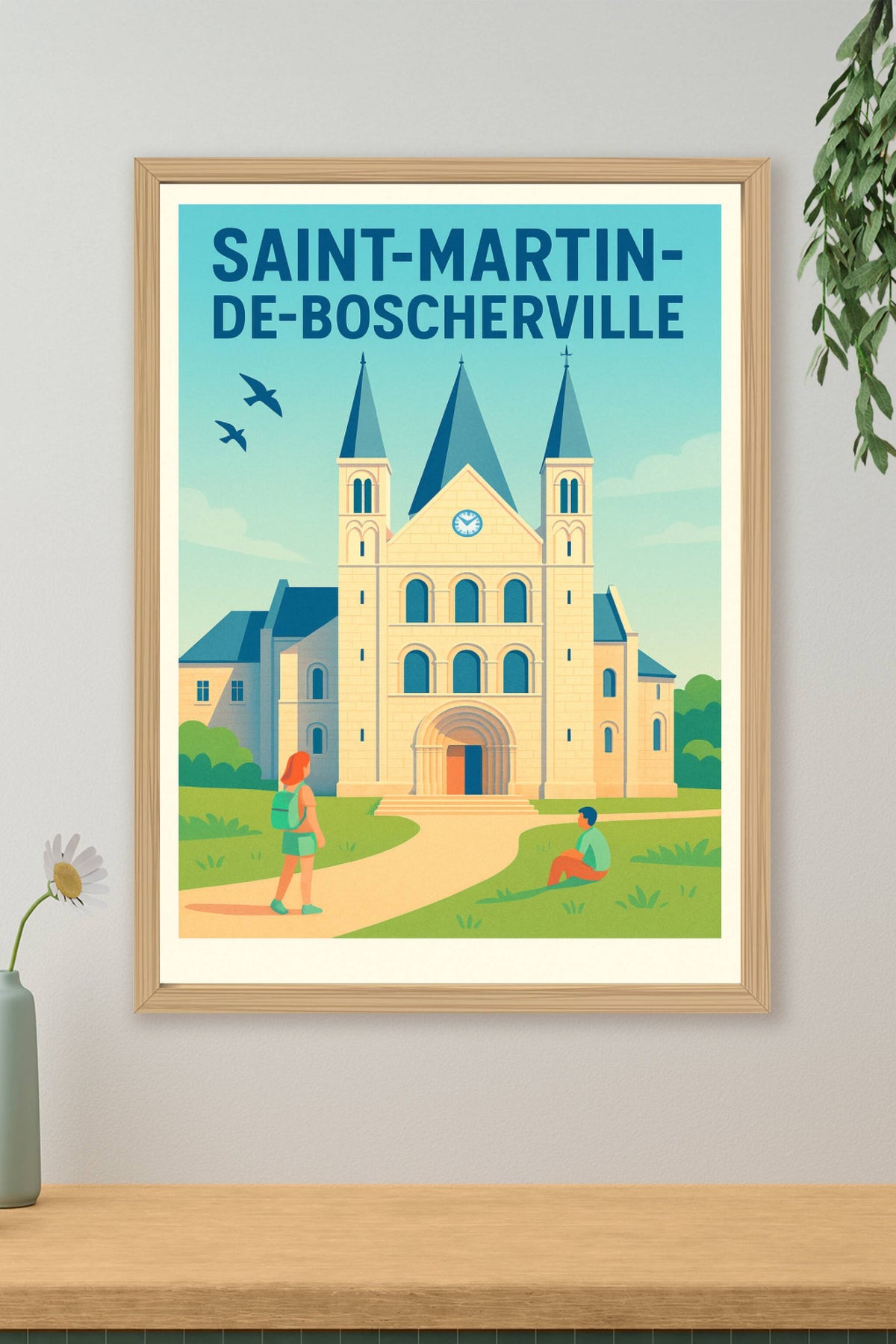 Affiche de Saint-Martin-de-Boscherville - L'élégance intemporelle de l'abbaye