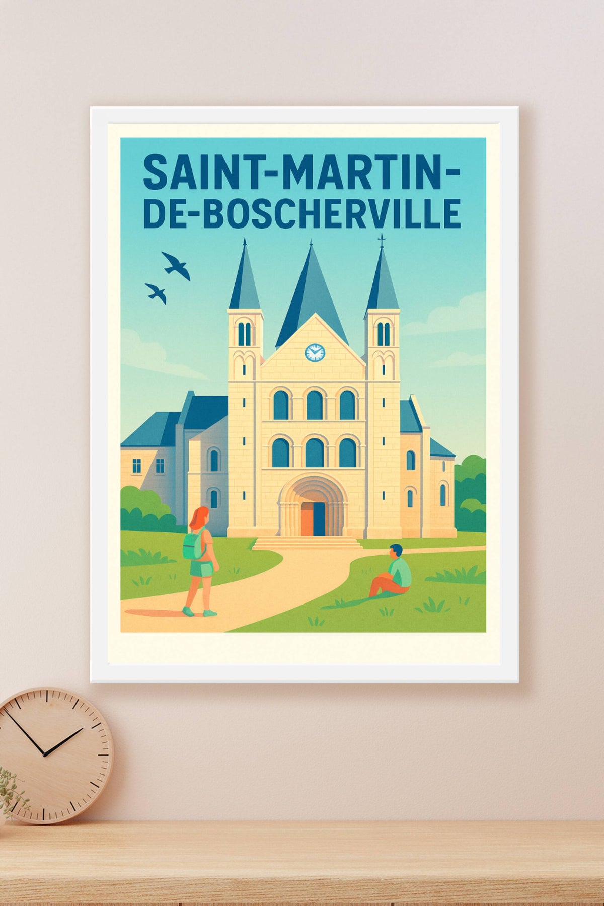 Affiche de Saint-Martin-de-Boscherville - L'élégance intemporelle de l'abbaye