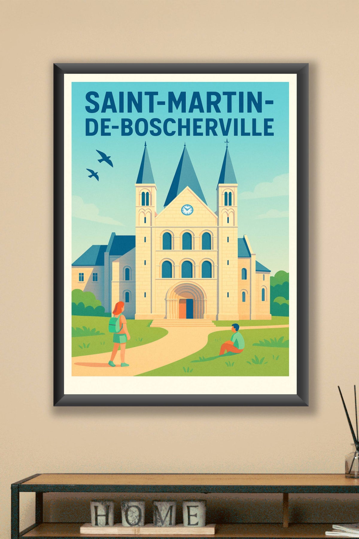 Affiche de Saint-Martin-de-Boscherville - L'élégance intemporelle de l'abbaye
