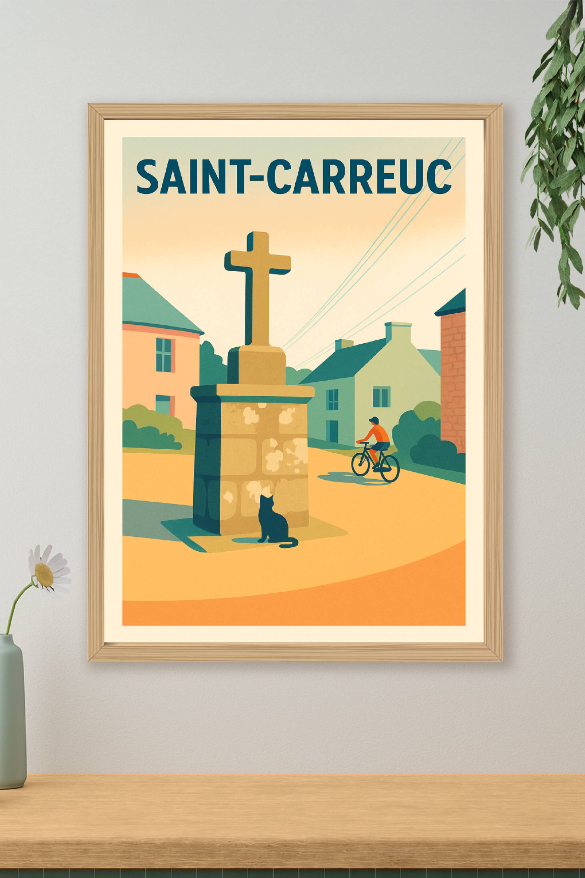 Affiche de Saint-Carreuc - Charme paisible au cœur du village