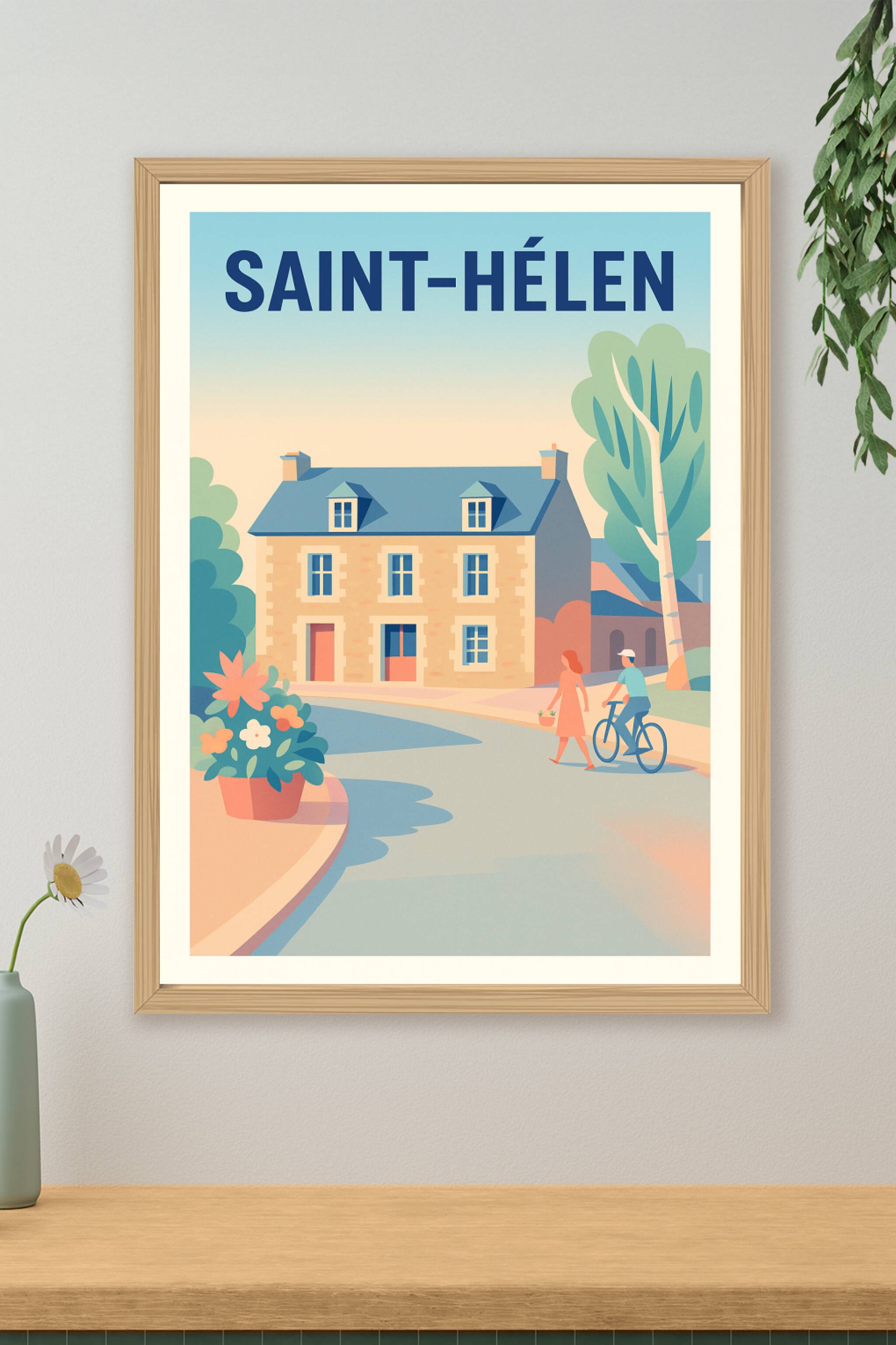 Affiche de Saint-Hélen - Douceur de vivre en bord de village