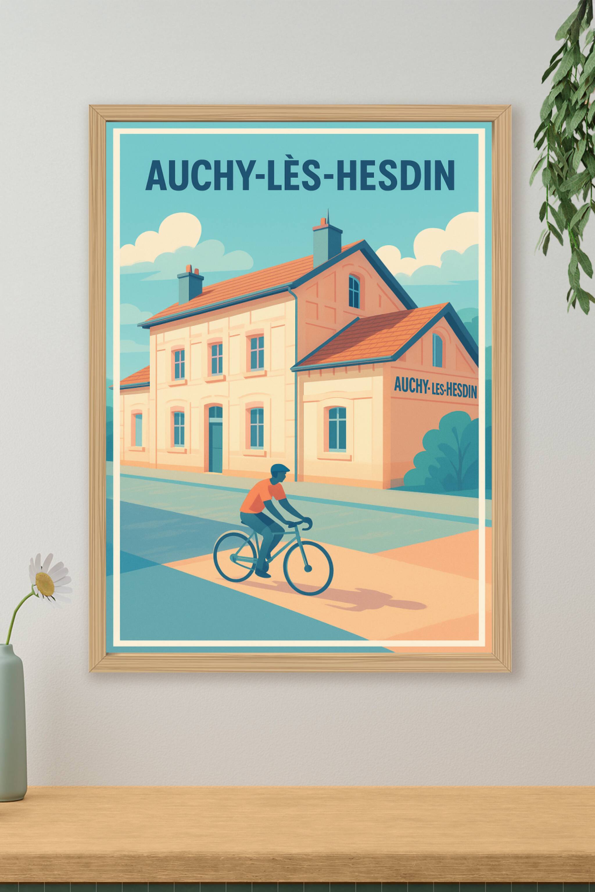 Affiche de Auchy-lès-Hesdin - Charme et douceur de vie à vélo