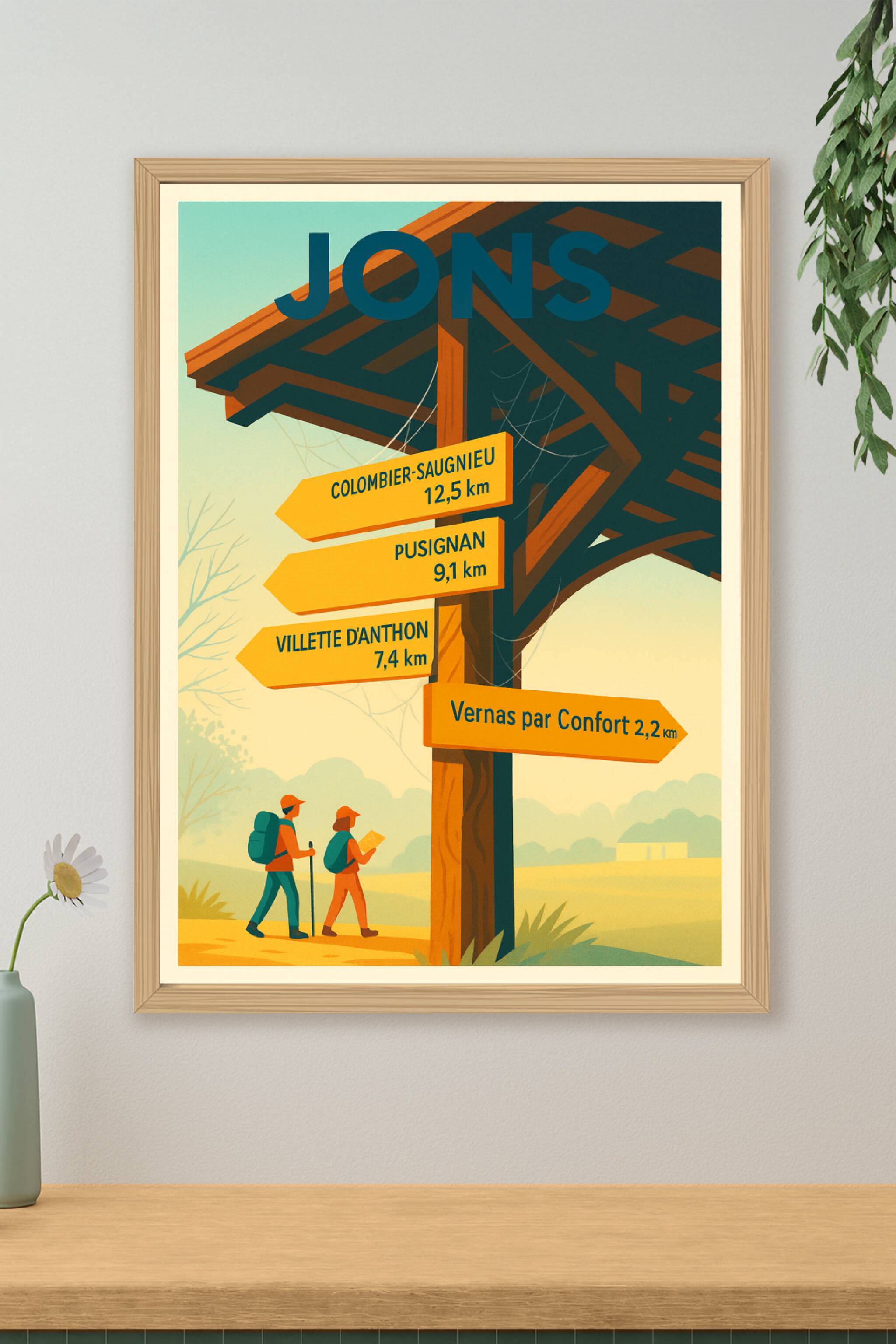 Affiche de Jons - Découvrez les sentiers aux portes de la nature