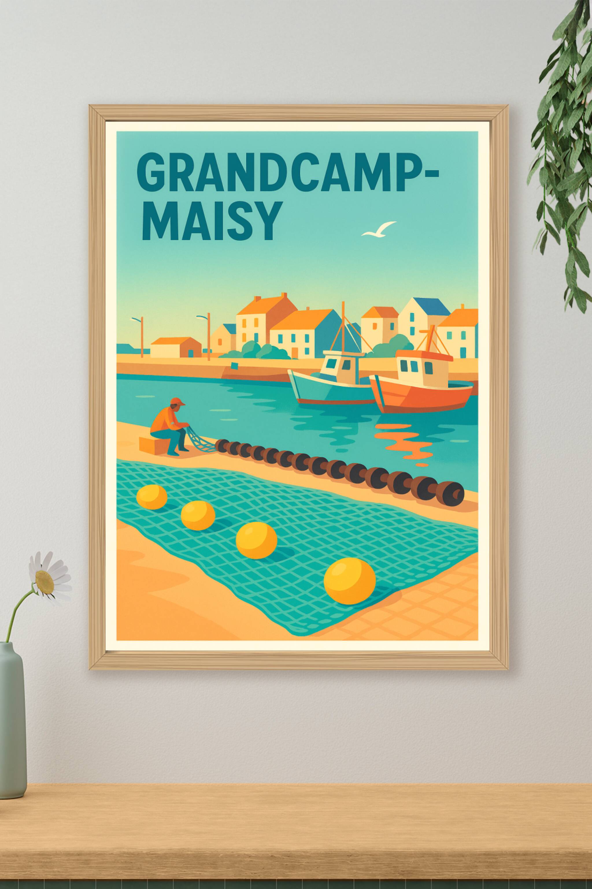Affiche de Grandcamp-Maisy - L'authenticité d'un port normand