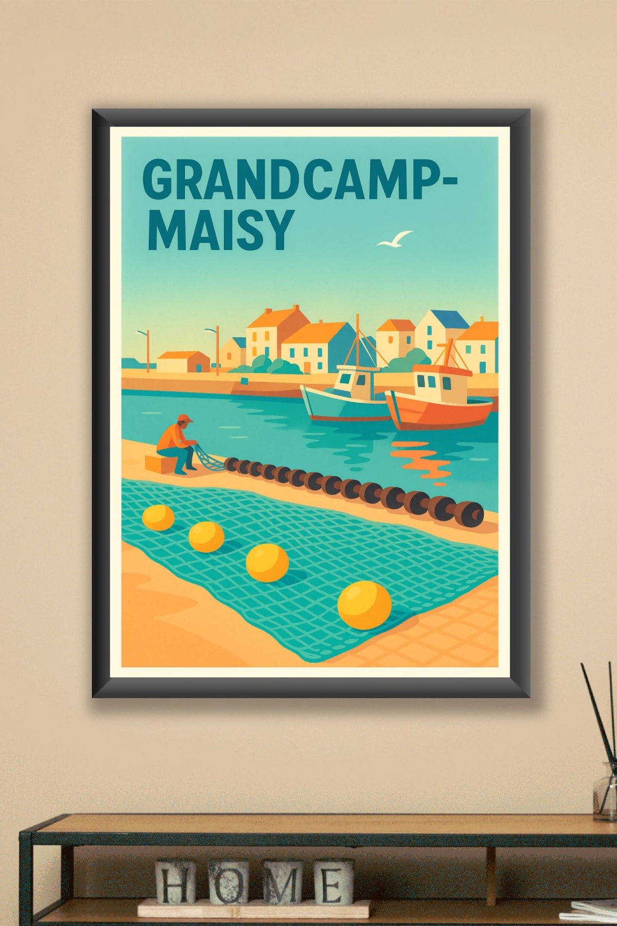 Affiche de Grandcamp-Maisy - L'authenticité d'un port normand