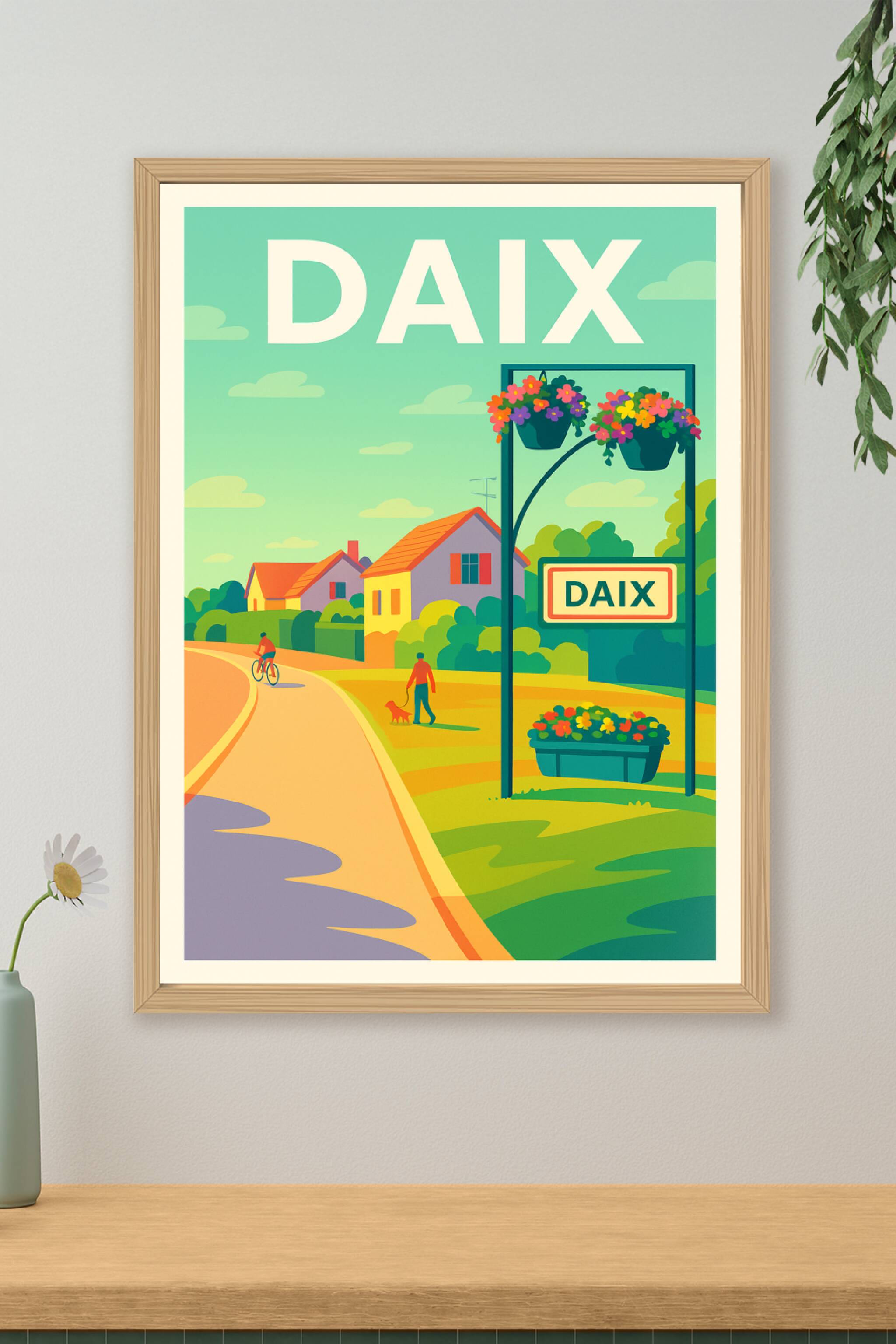 Affiche de Daix - Ambiance paisible et colorée de la campagne