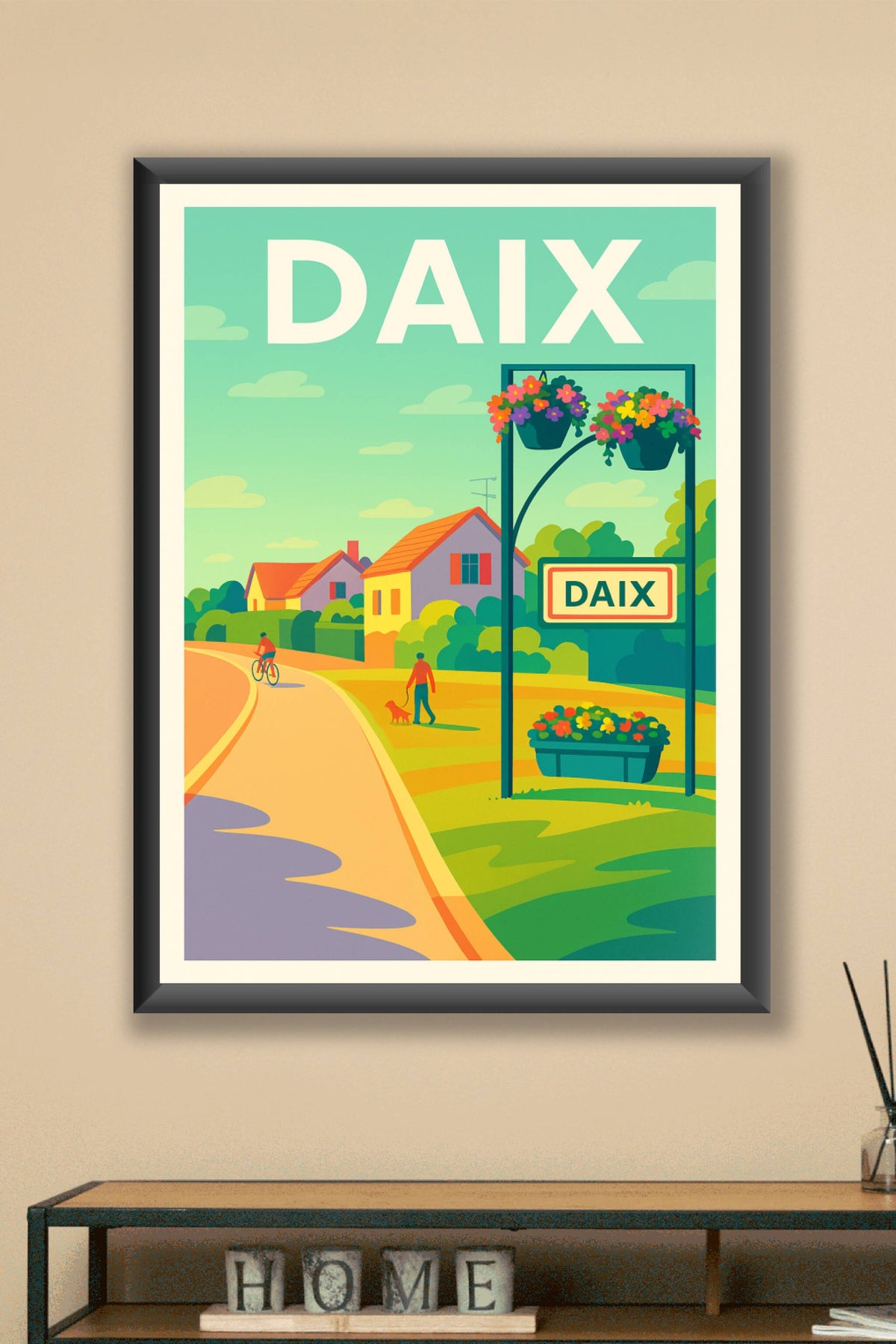 Affiche de Daix - Ambiance paisible et colorée de la campagne