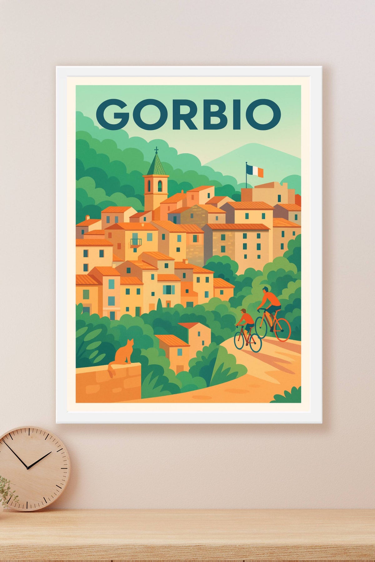 Affiche de Gorbio - Charme pittoresque au cœur de la nature