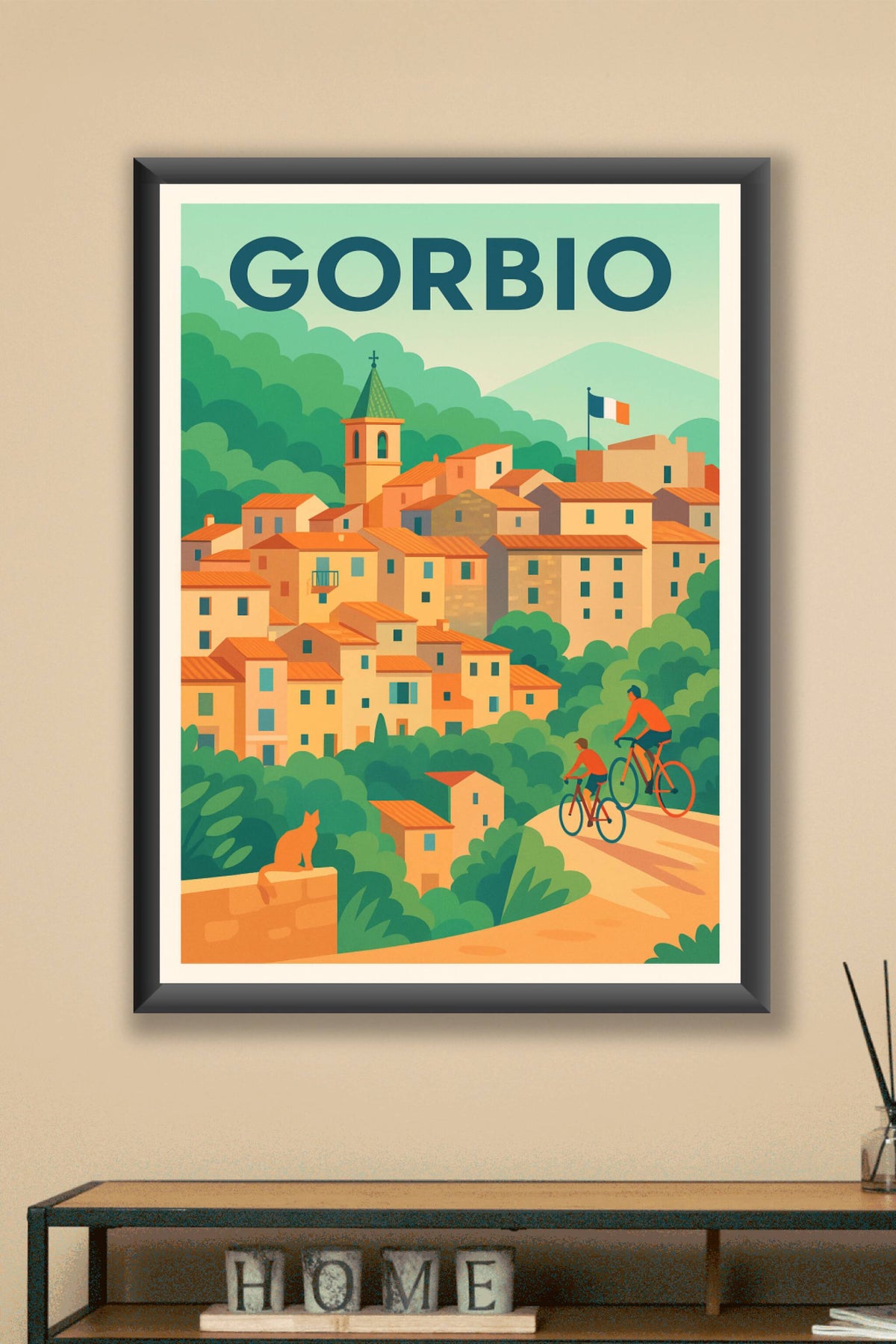 Affiche de Gorbio - Charme pittoresque au cœur de la nature