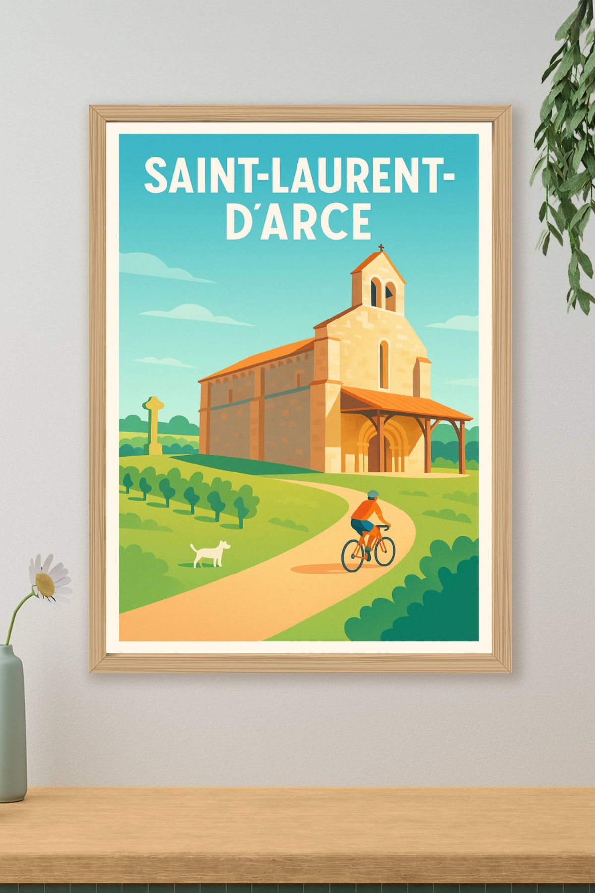 Affiche de Saint-Laurent-d'Arce - Charme et sérénité à vélo