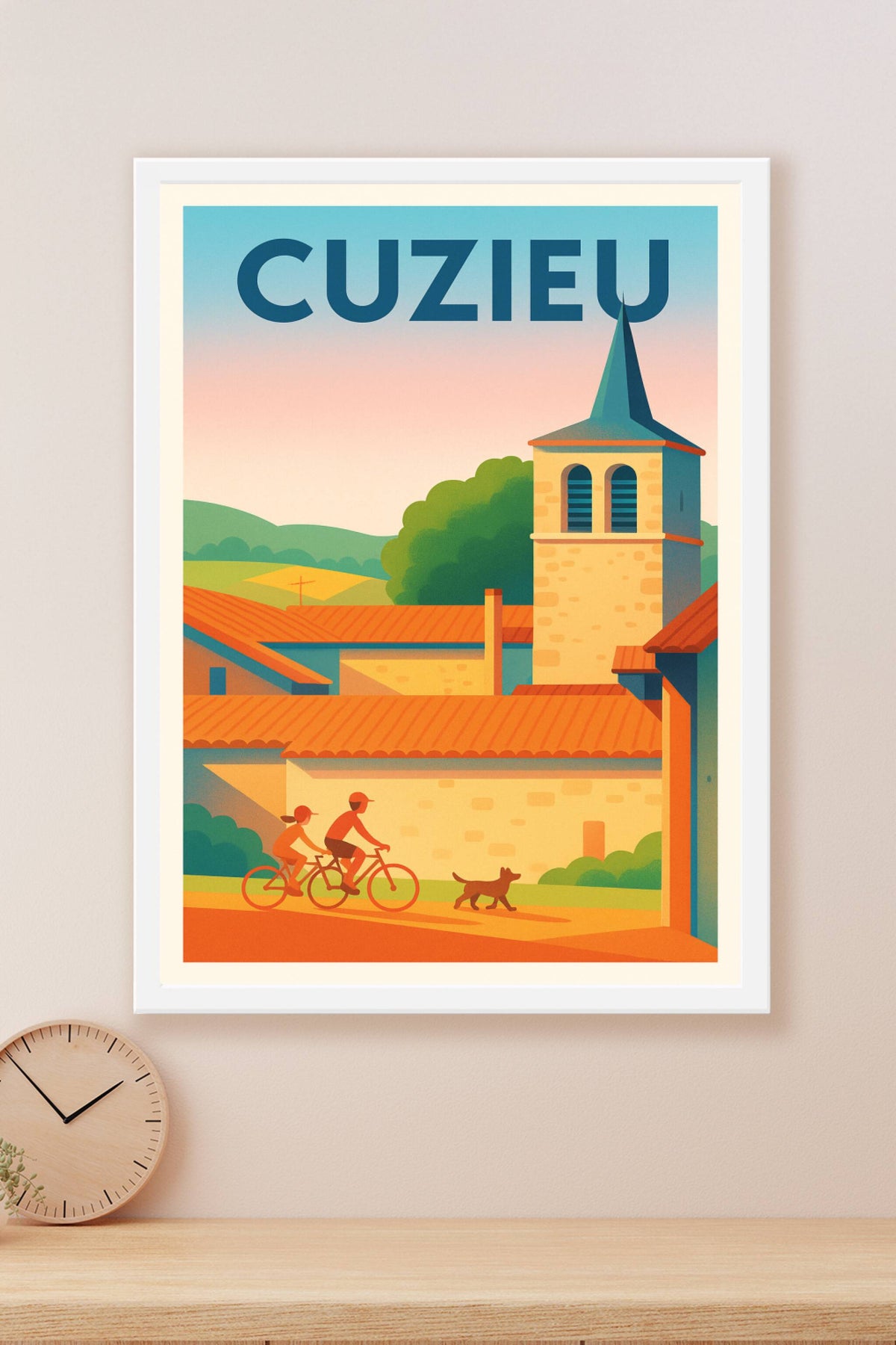 Affiche de Cuzieu - L’authenticité à vélo au cœur du village
