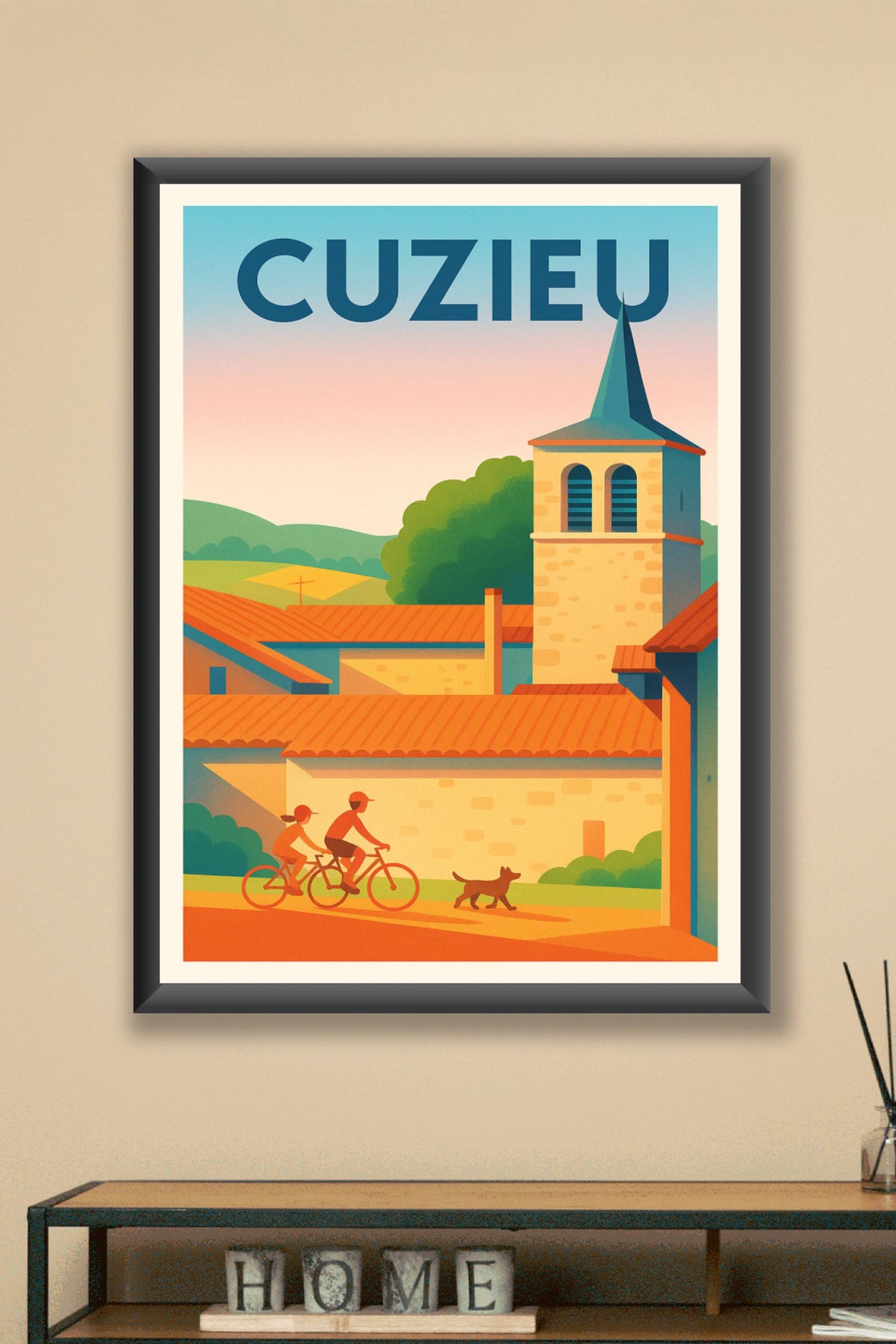 Affiche de Cuzieu - L’authenticité à vélo au cœur du village