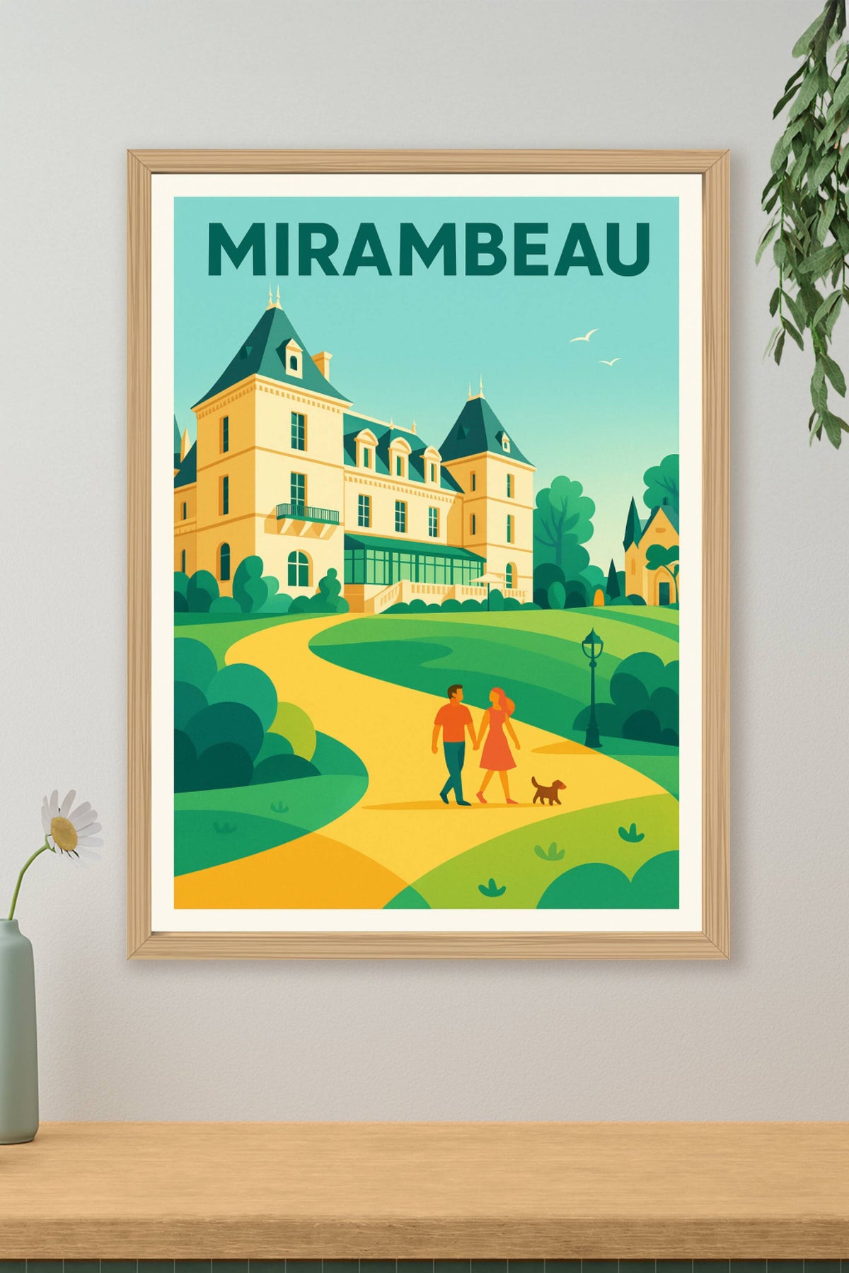 Affiche de Mirambeau - Promenade romantique au château
