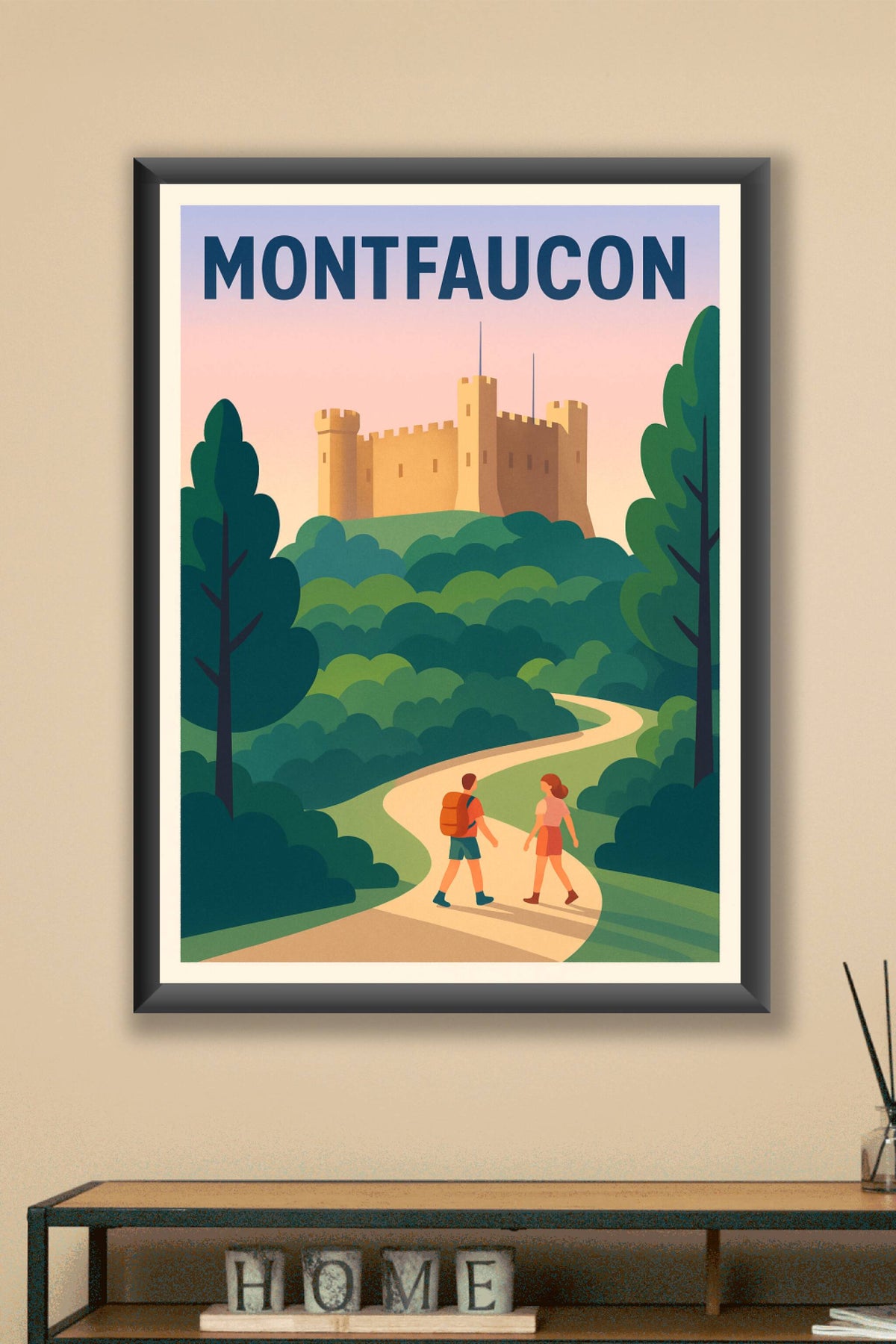 Affiche de Montfaucon - Promenade au Château en pleine nature