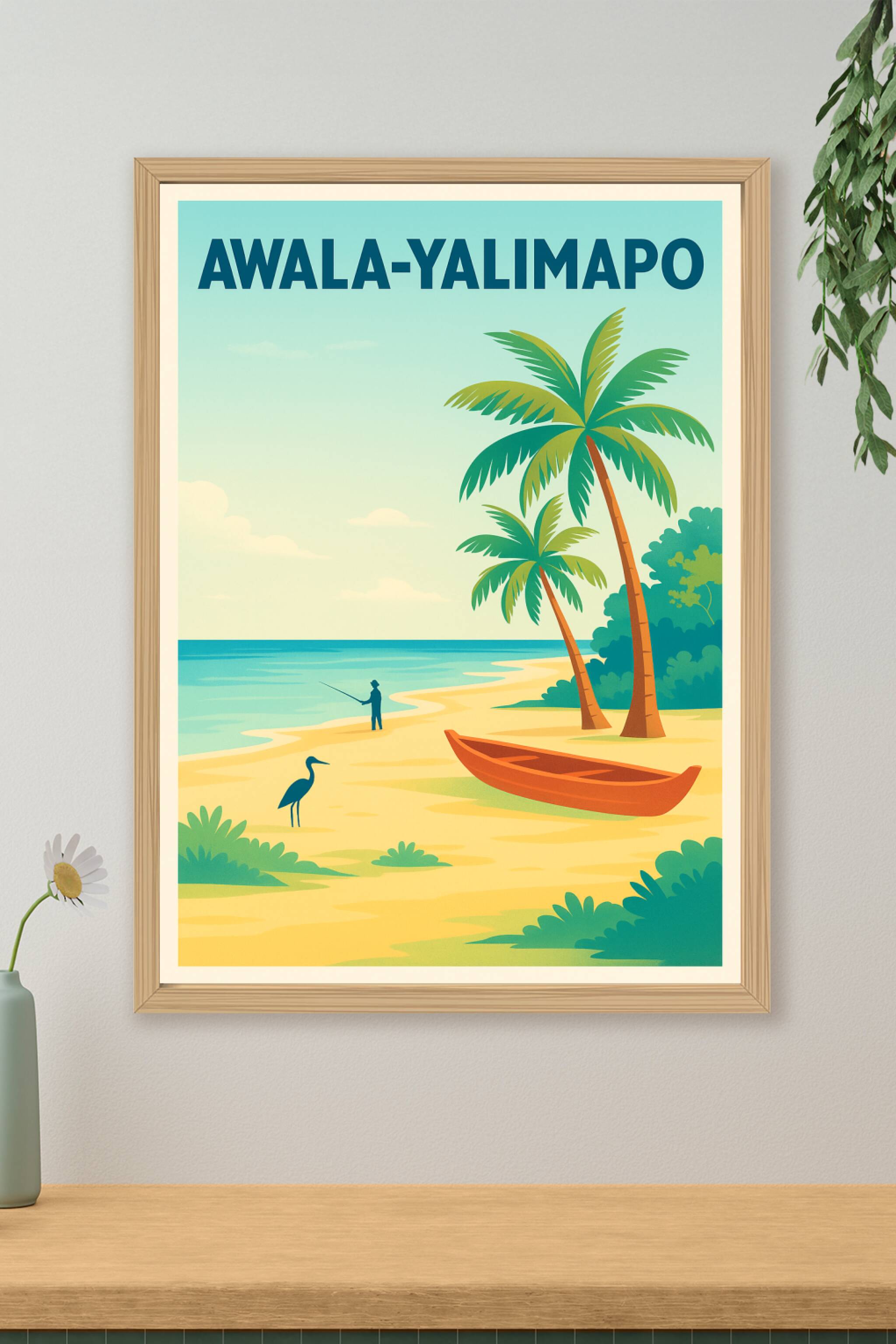 Affiche de Awala-Yalimapo - Tranquillité entre mer et nature