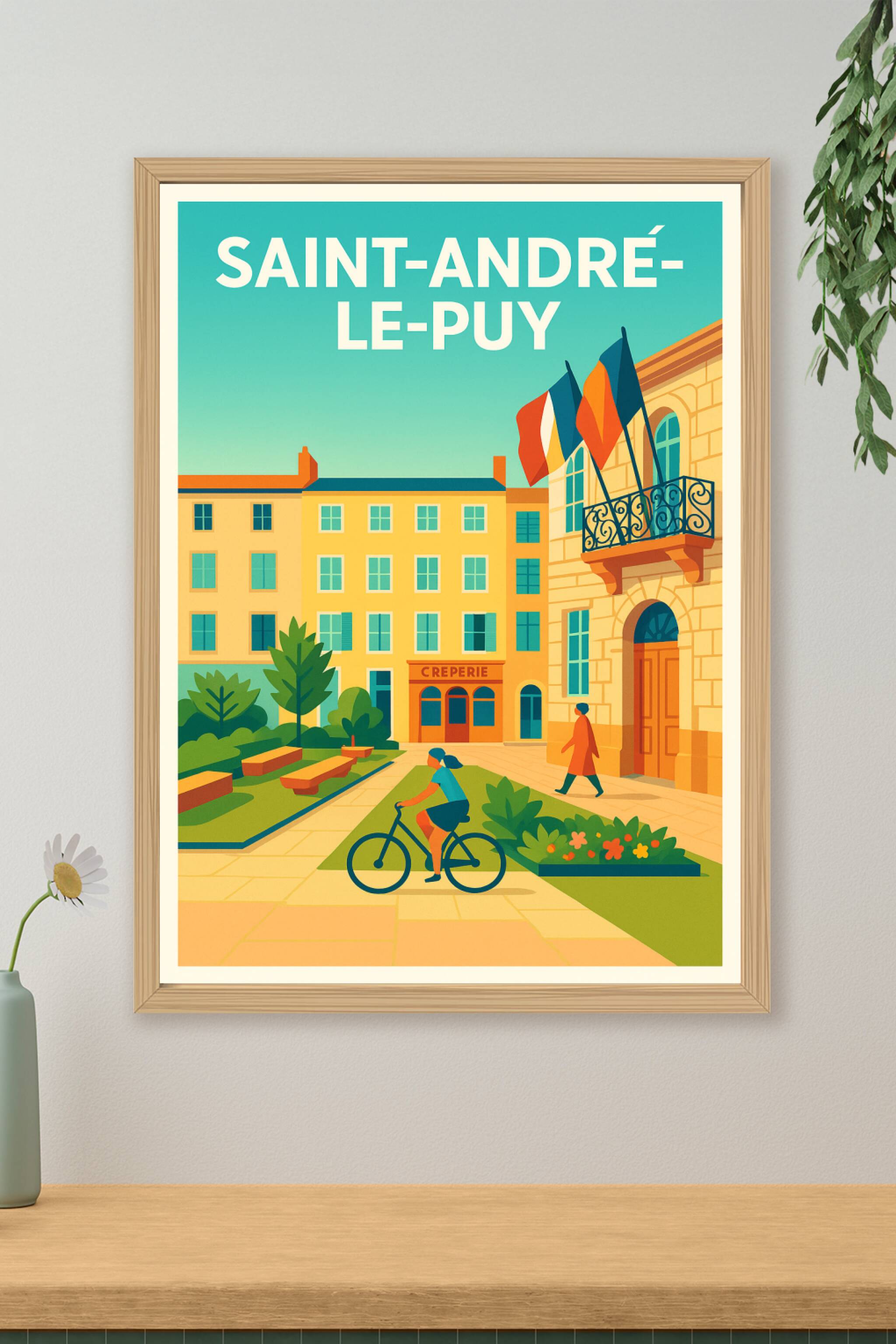 Affiche de Saint-André-le-Puy - Charme et douceur de vivre au cœur de la ville