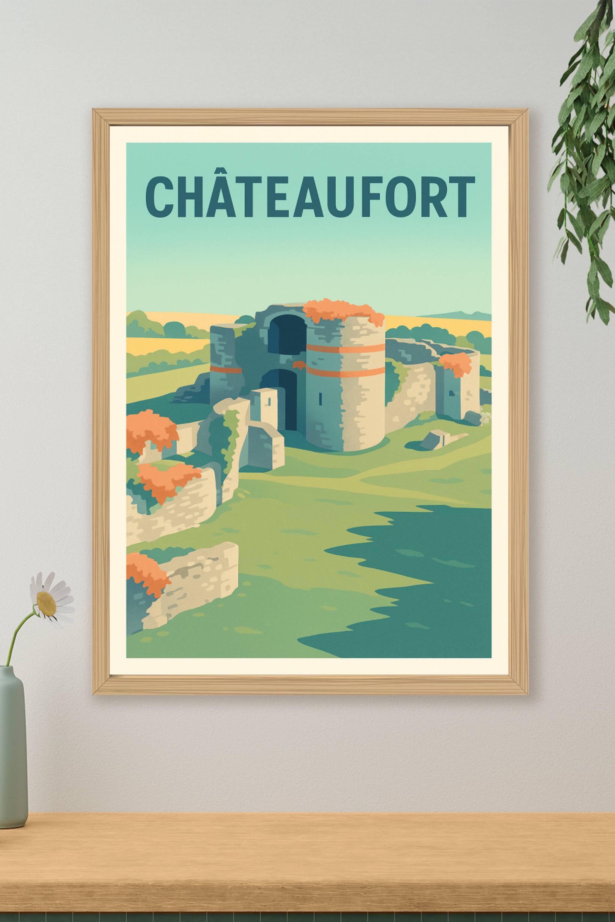 Affiche de Châteaufort - L'élégance intemporelle des ruines médiévales