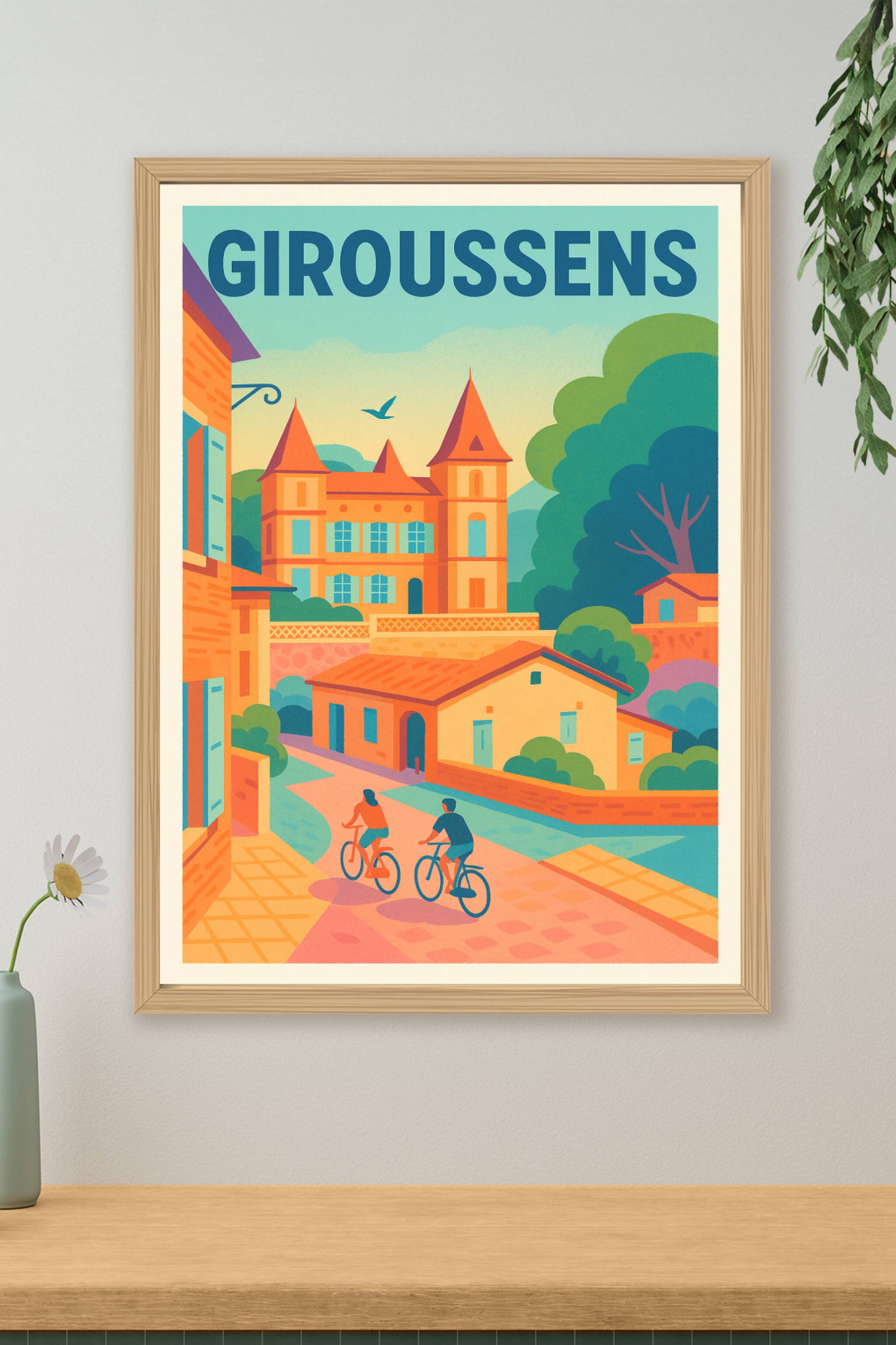 Affiche de Giroussens - En balade à vélo au cœur du village
