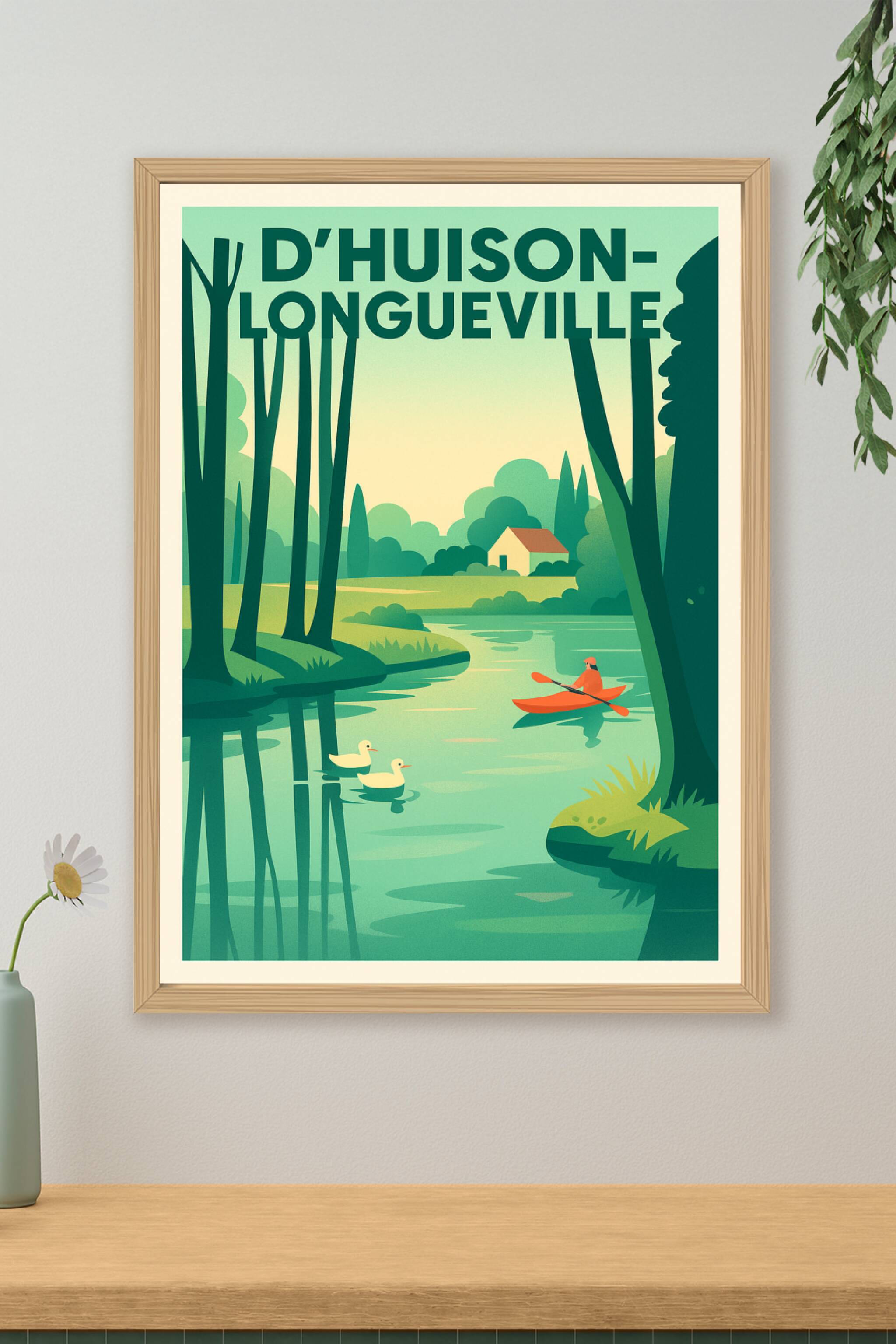 Affiche de D'Huison-Longueville - Évasion nature et sérénité au fil de l'eau