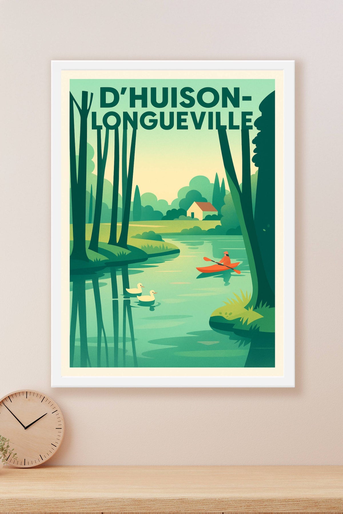 Affiche de D'Huison-Longueville - Évasion nature et sérénité au fil de l'eau