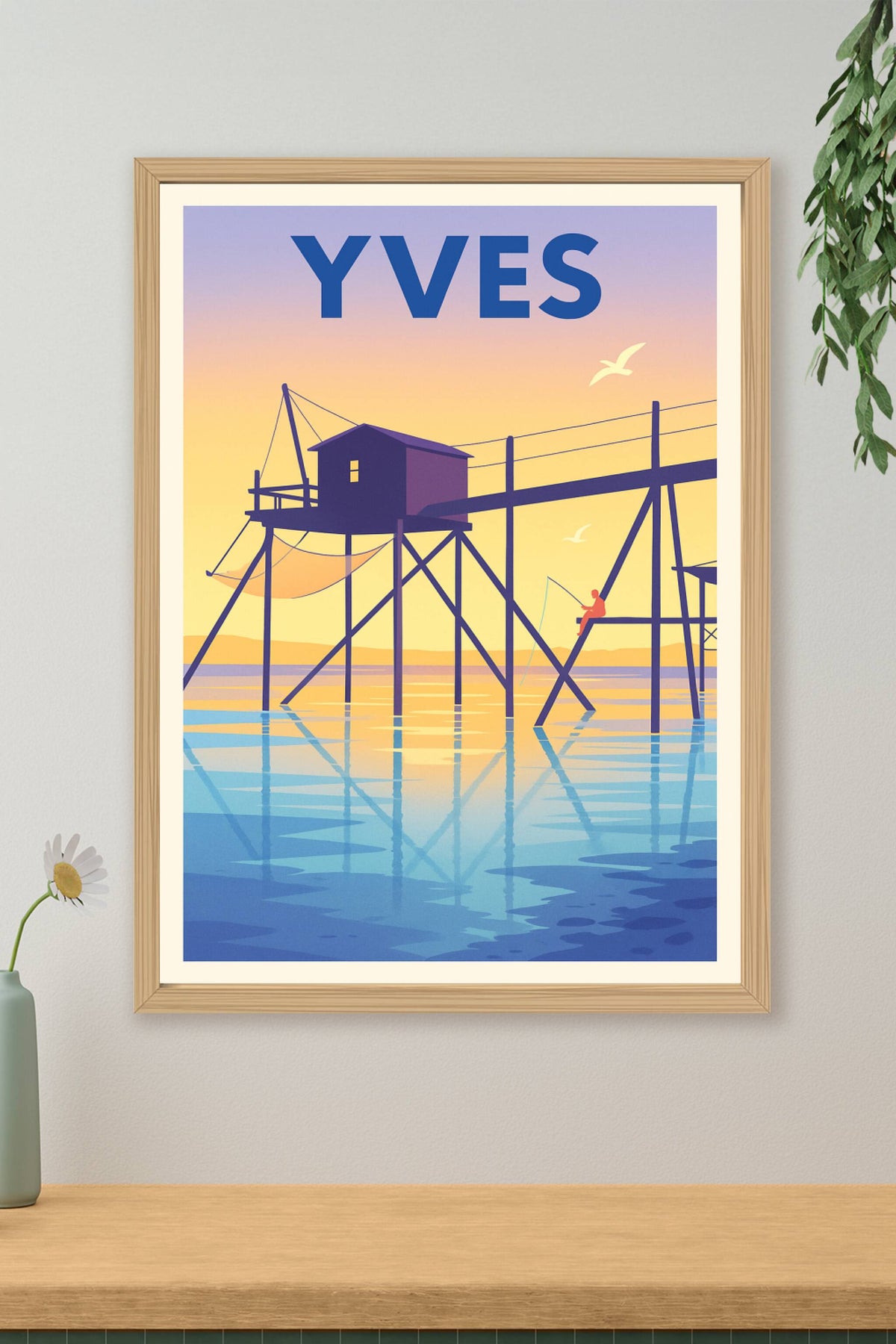 Affiche de Yves - Sérénité au bord de l'eau en fin de journée