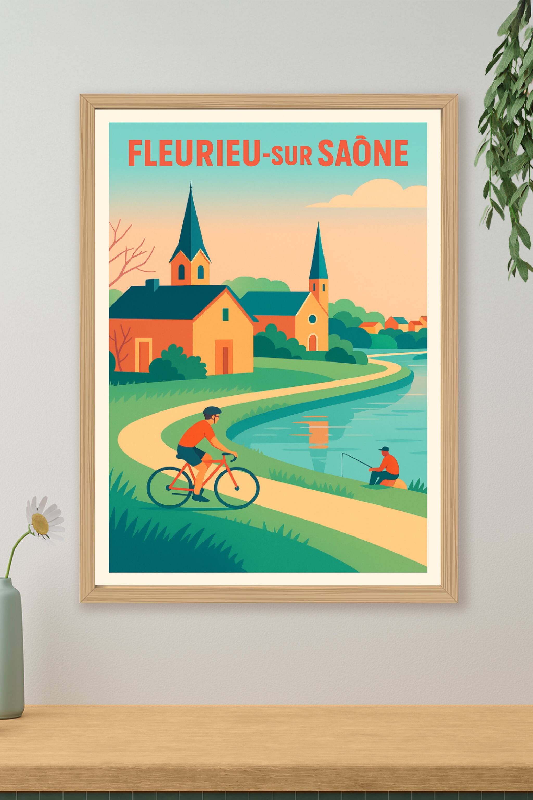 Affiche de Fleurieu-sur-Saône - Charme et sérénité au fil de l'eau
