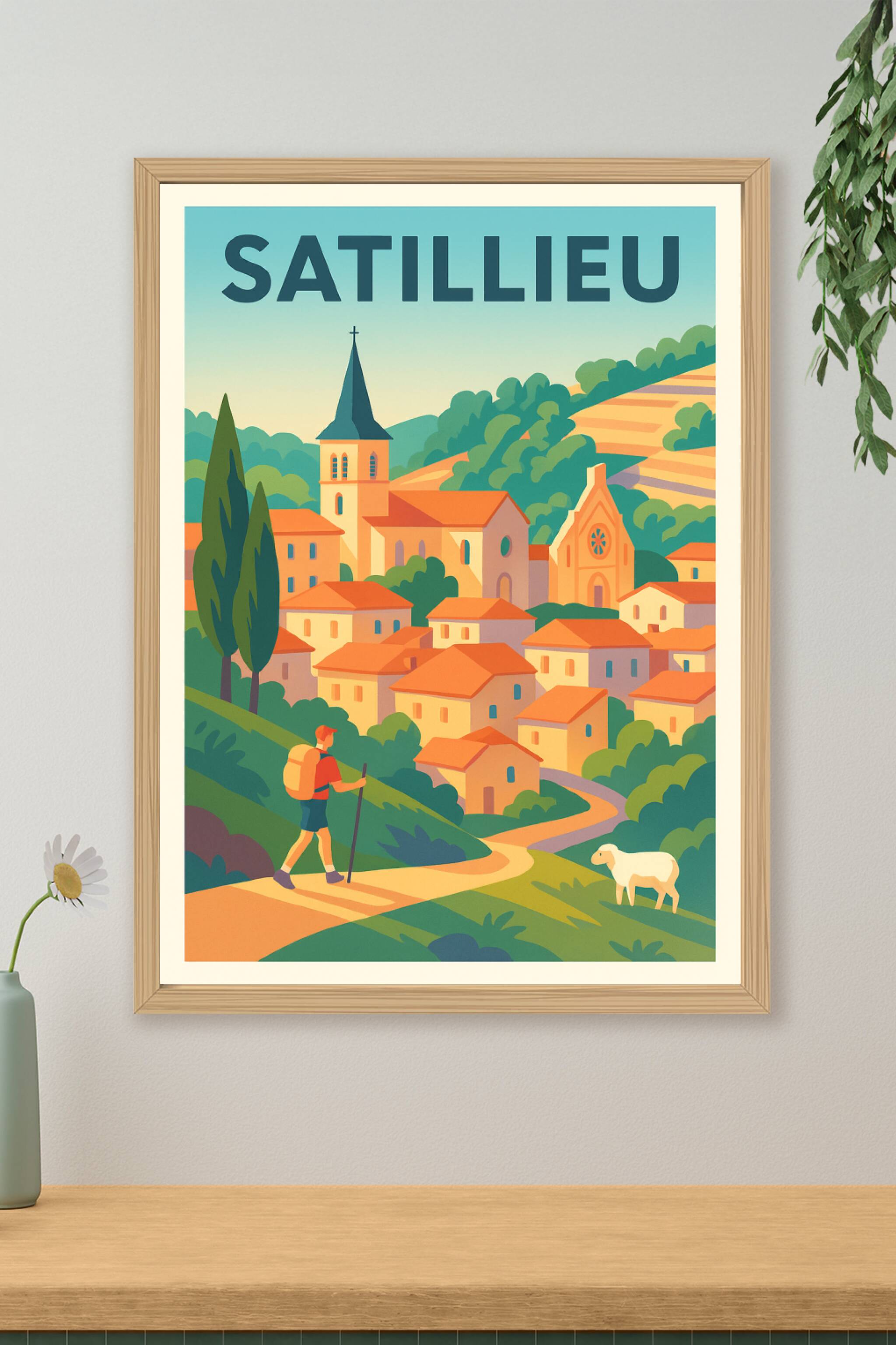 Affiche de Satillieu - Charme pittoresque et nature préservée
