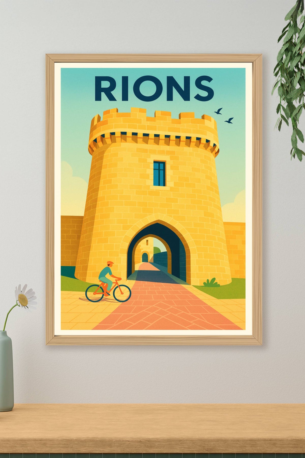 Affiche de Rions - Charme fortifié et douceur de vivre