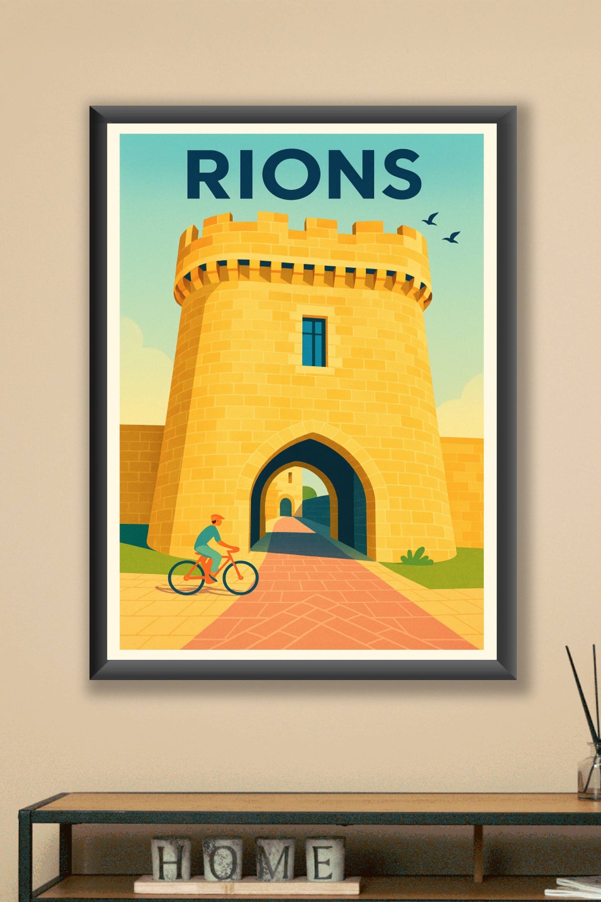 Affiche de Rions - Charme fortifié et douceur de vivre