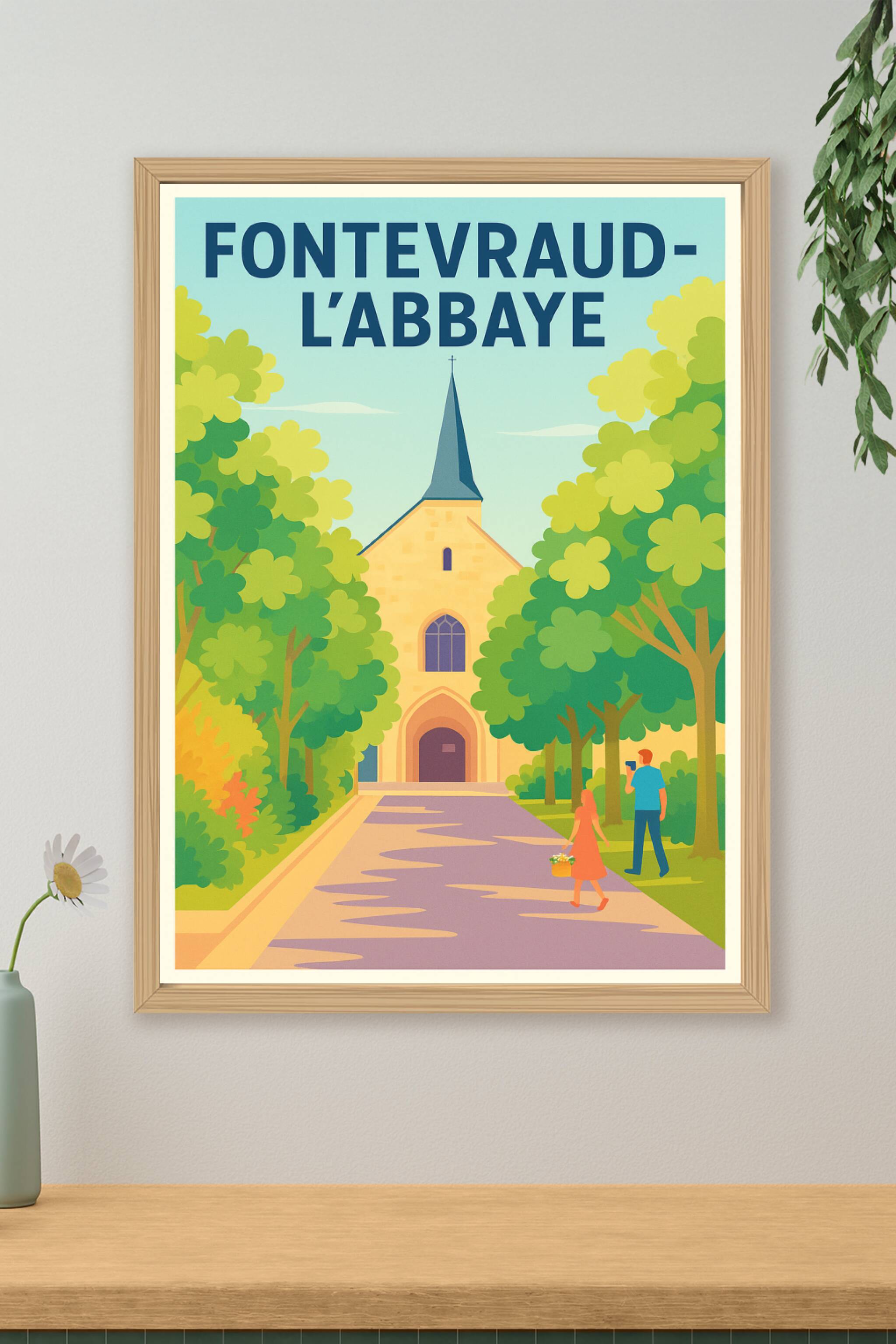 Affiche de Fontevraud-l'Abbaye - Charme et Sérénité en Pays de Loire