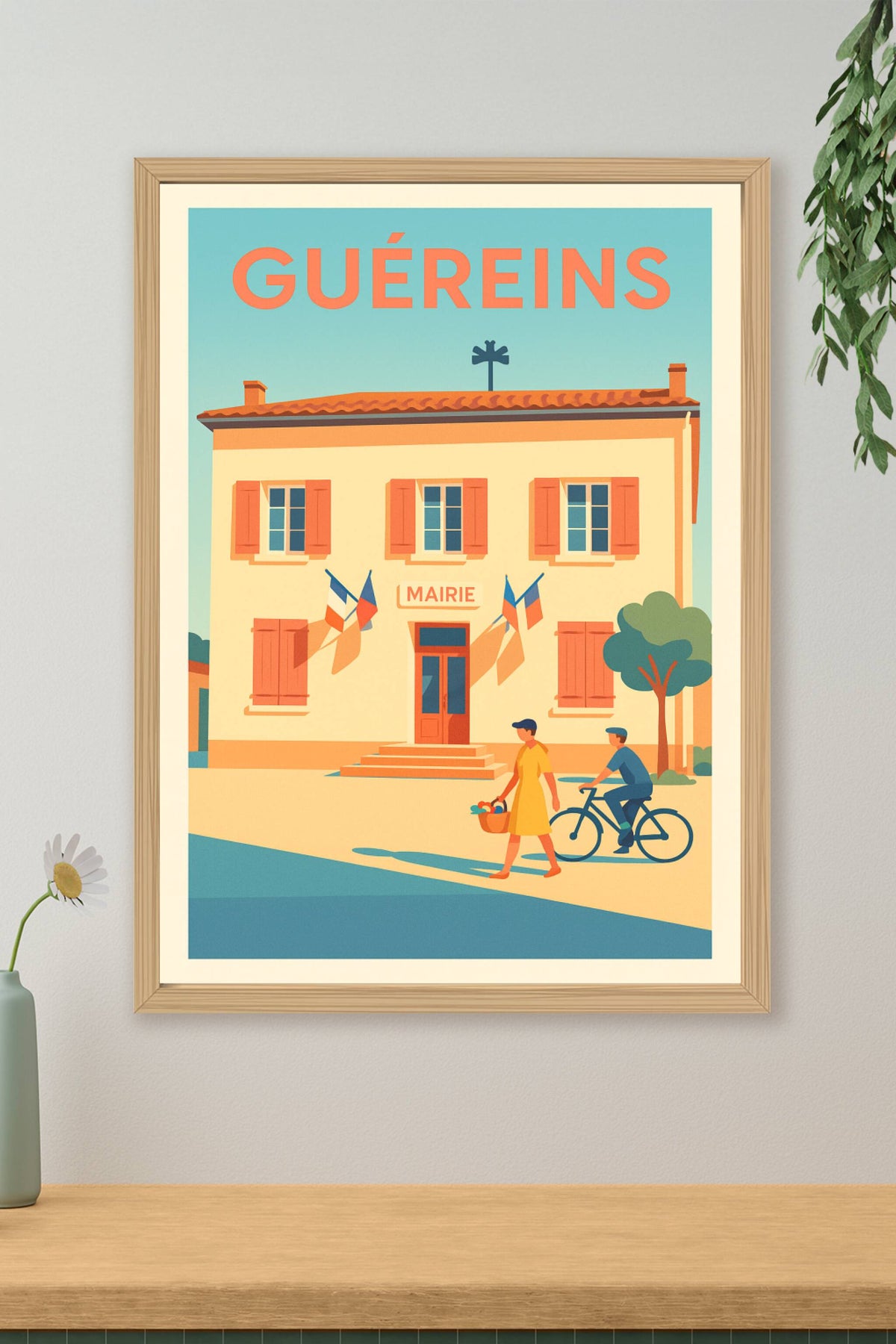 Affiche de Guéreins - Charme et simplicité au cœur du village
