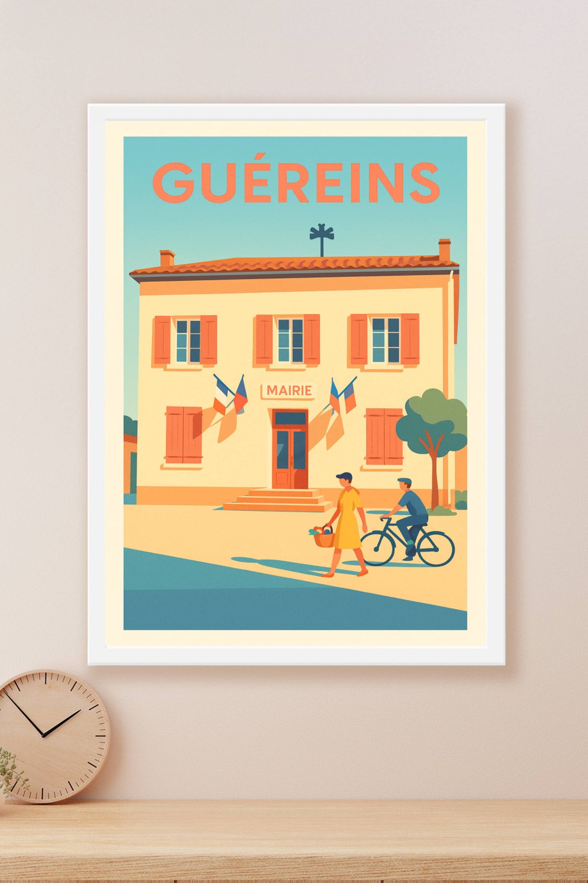 Affiche de Guéreins - Charme et simplicité au cœur du village