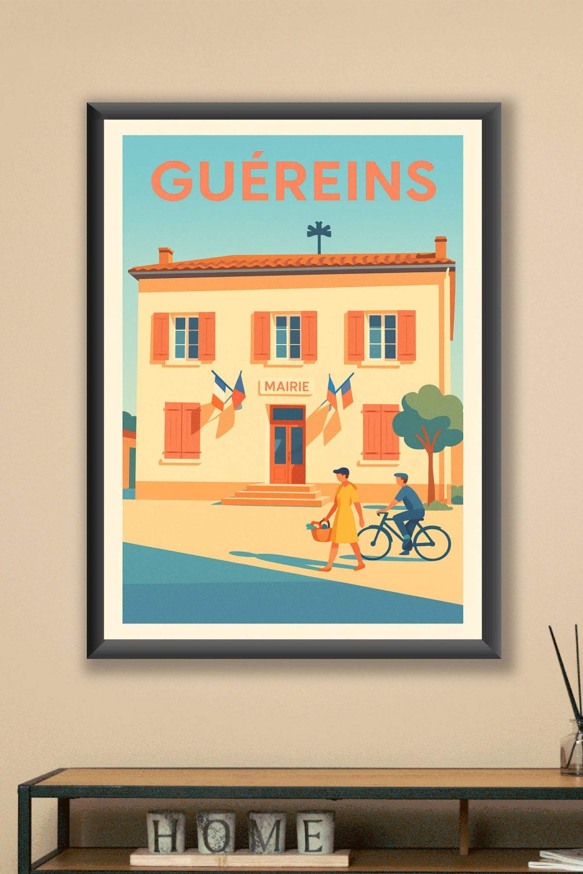 Affiche de Guéreins - Charme et simplicité au cœur du village