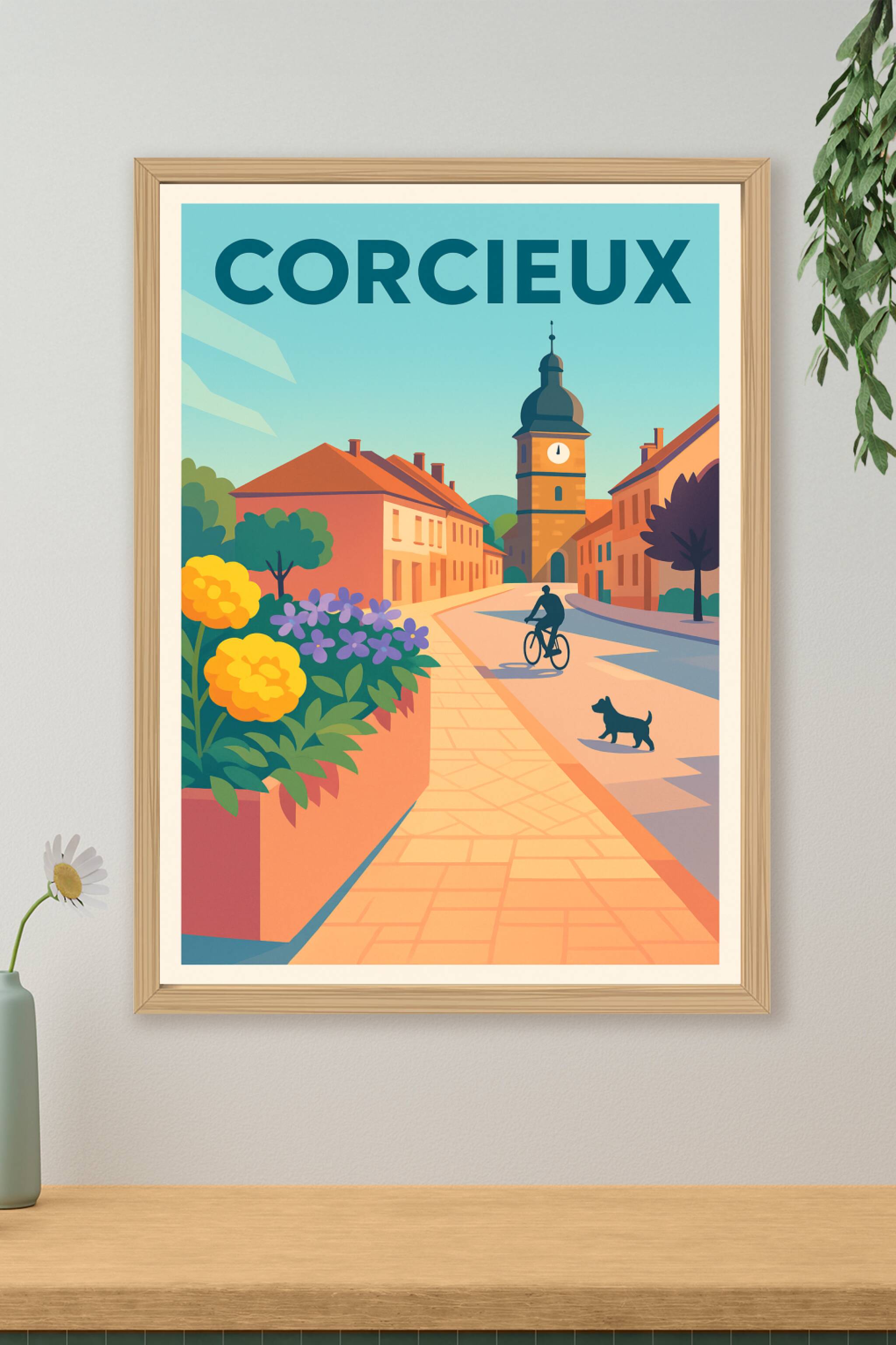 Affiche de Corcieux - Douceur et charme d'un village vosgien