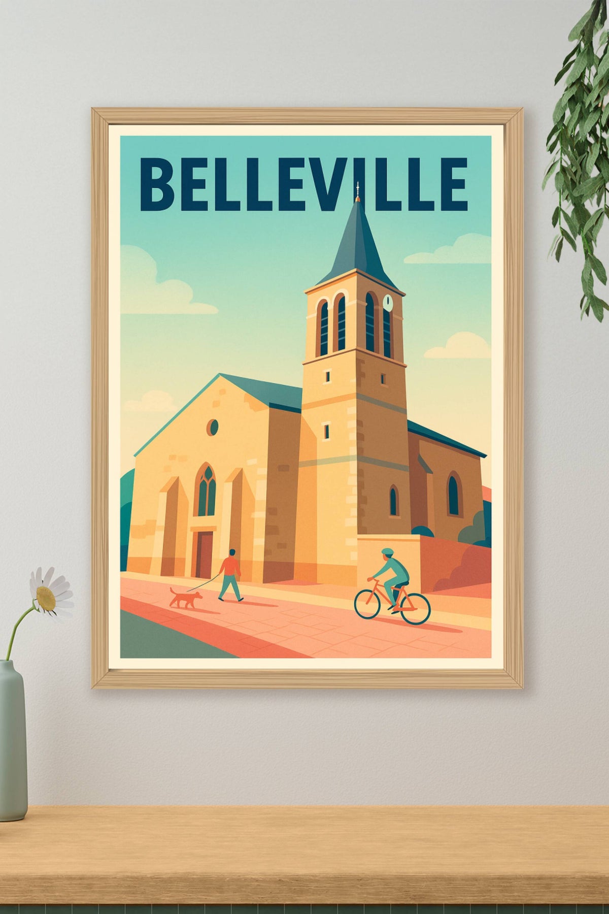 Affiche de Belleville - Charme paisible et architecture emblématique