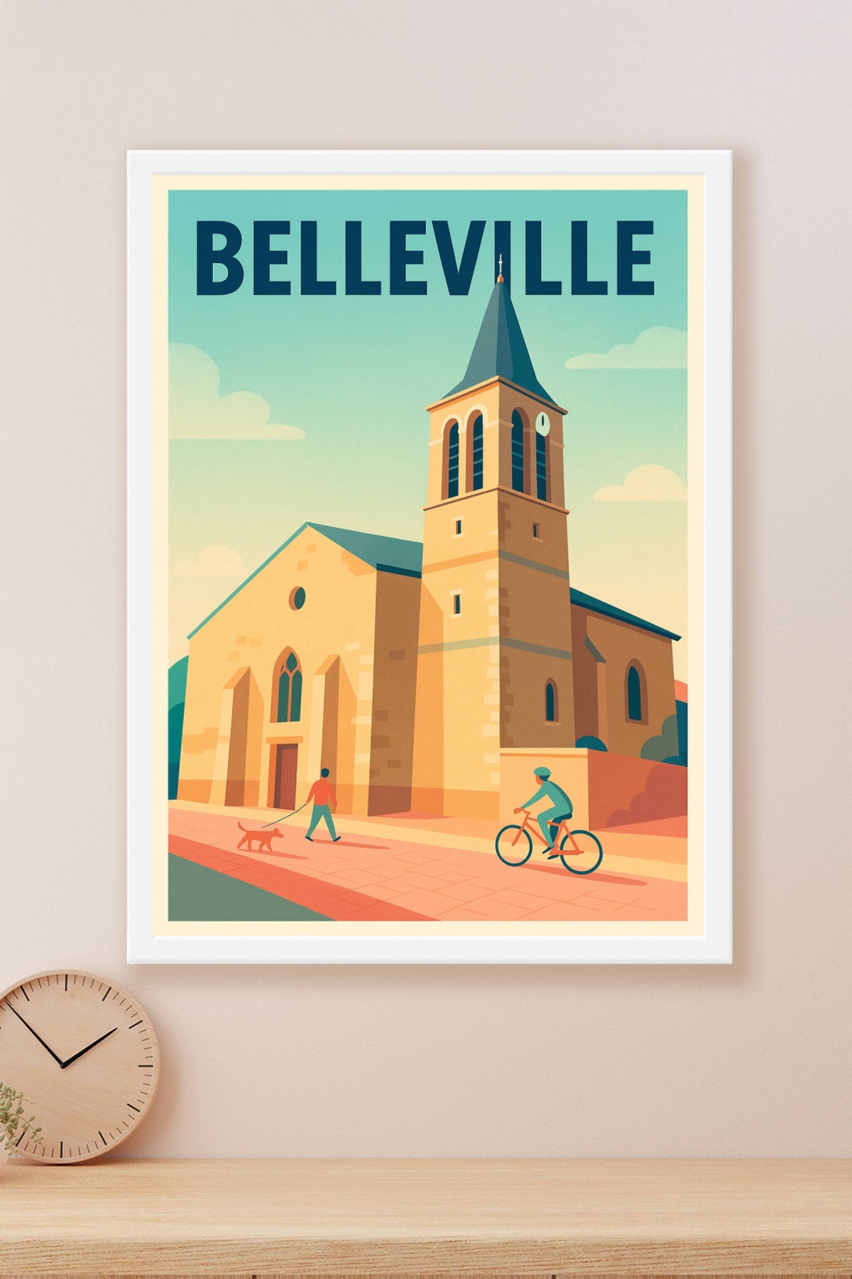 Affiche de Belleville - Charme paisible et architecture emblématique